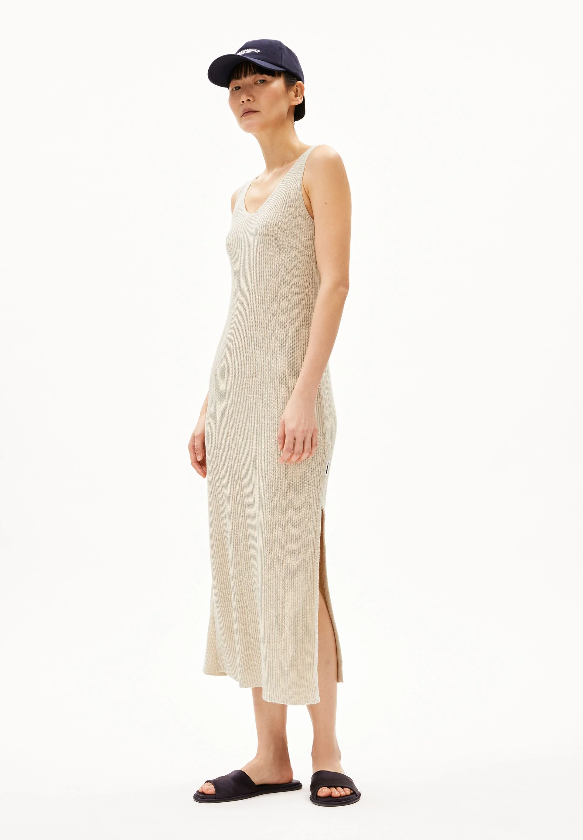 LEINEN-MIX STRICKKLEID | raw white - Image 5