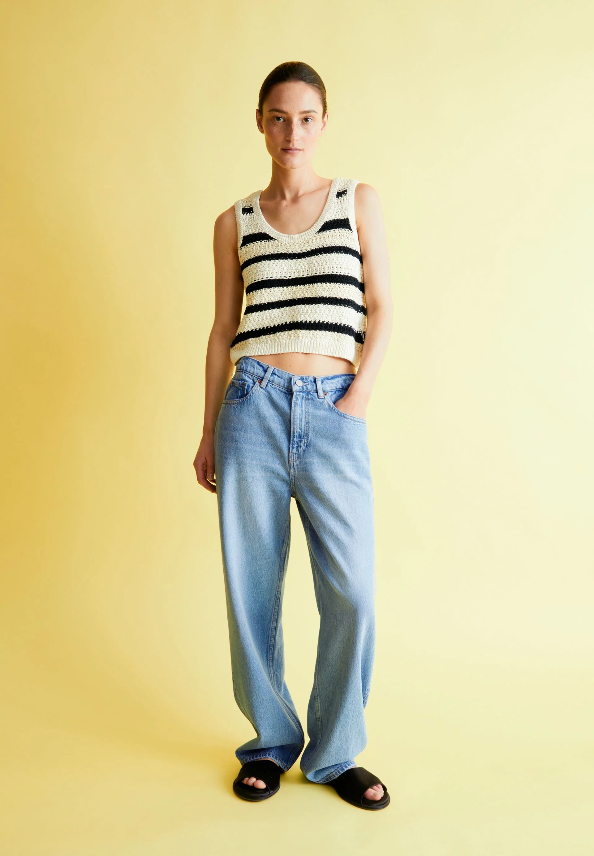 CLAAIRE STRIPES | raw white-night sky - Image 4
