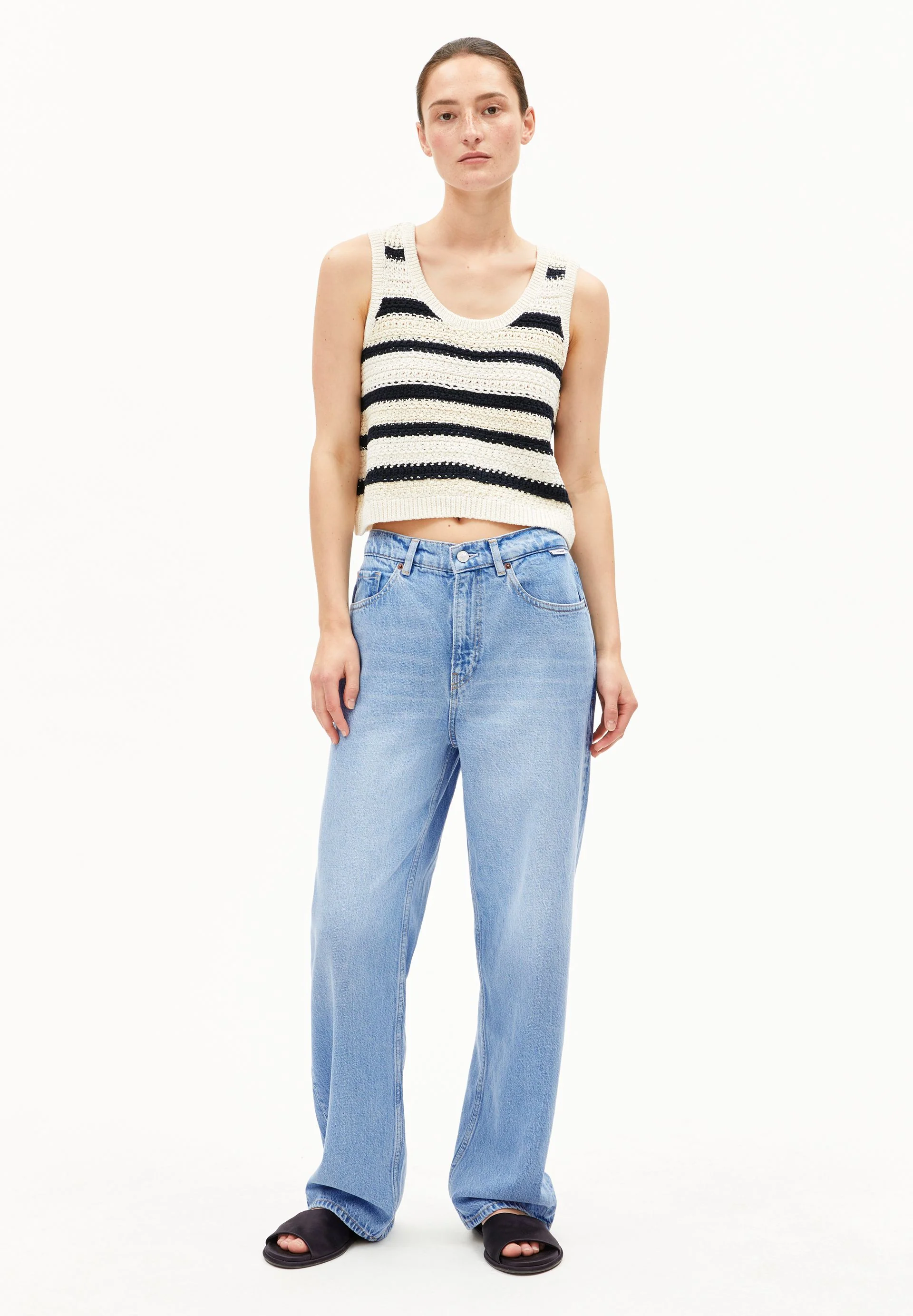 CLAAIRE STRIPES | raw white-night sky - Image 5