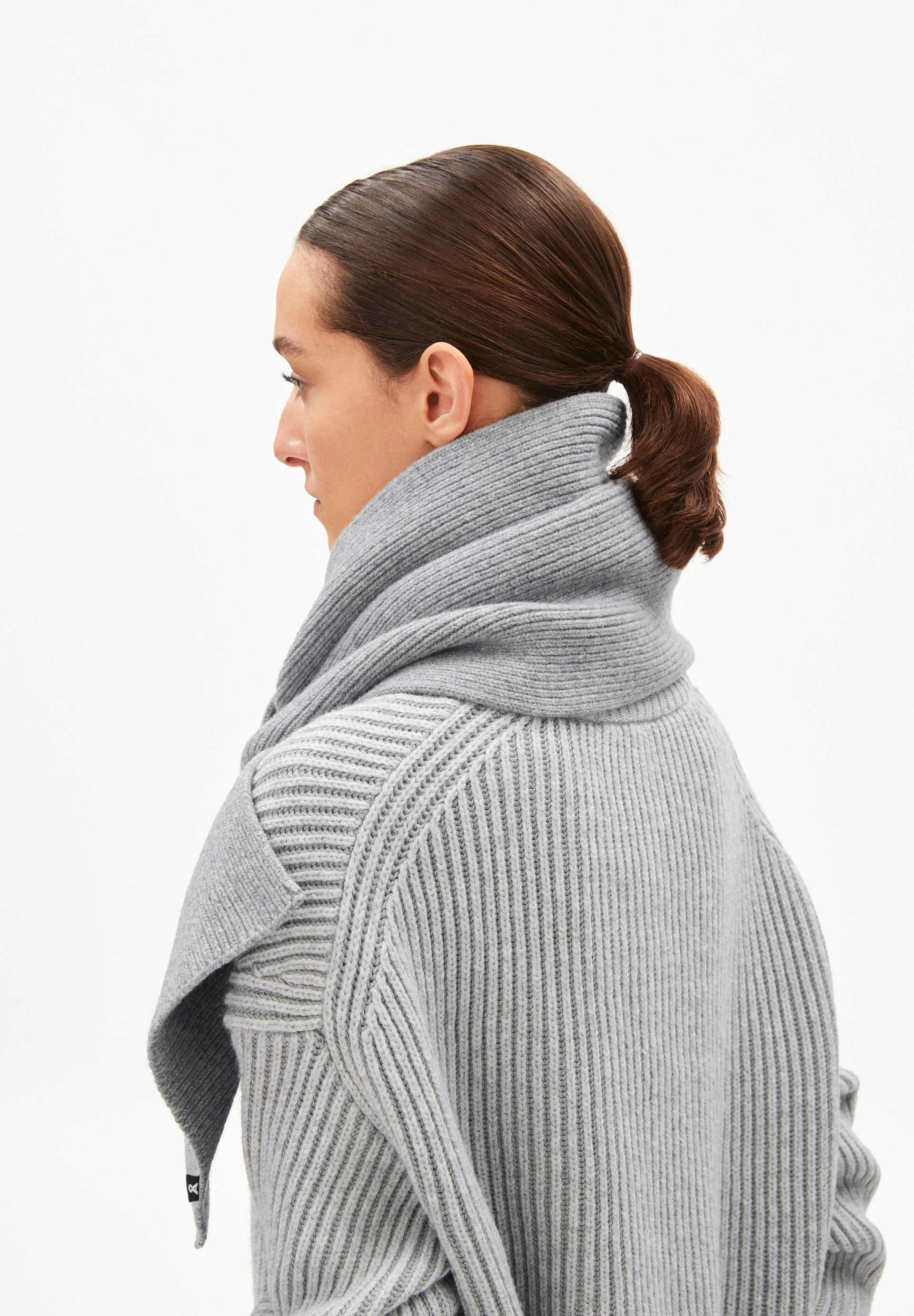 CLAASAS SCHAL | light grey melange - Image 2