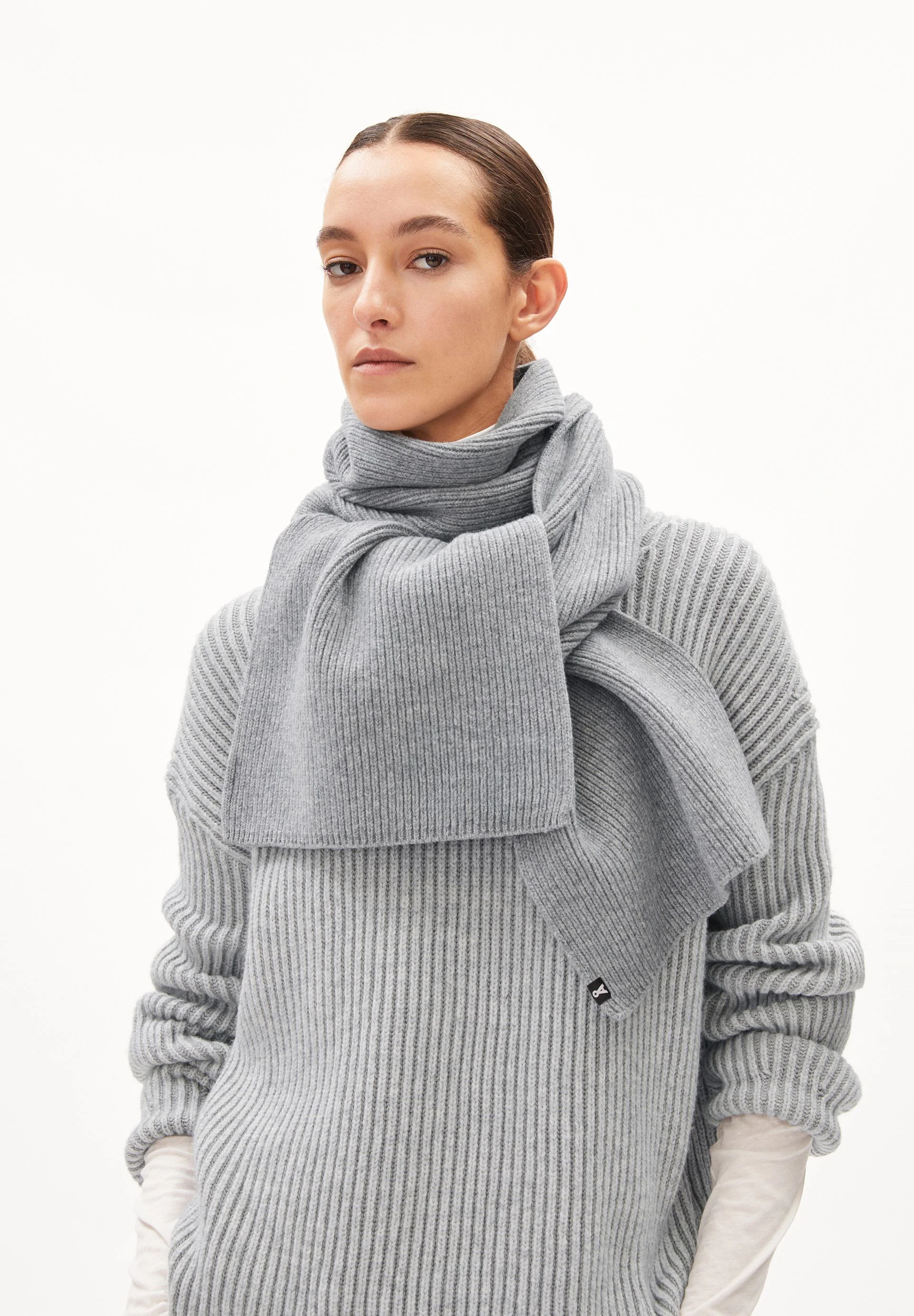 CLAASAS SCHAL | light grey melange - Image 3