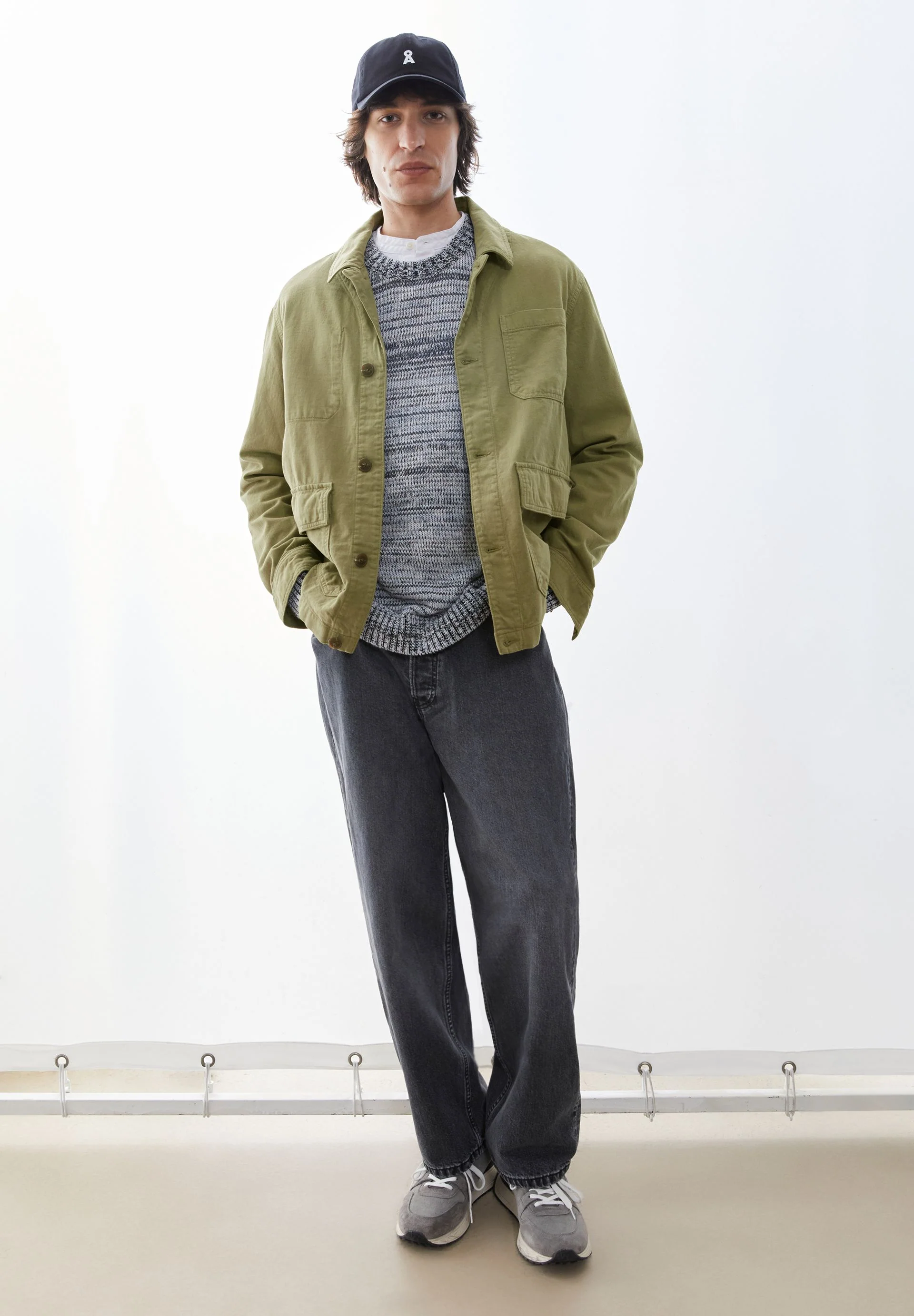 BAUMWOLL-LEINEN-JACKE | fatigue green - Image 4