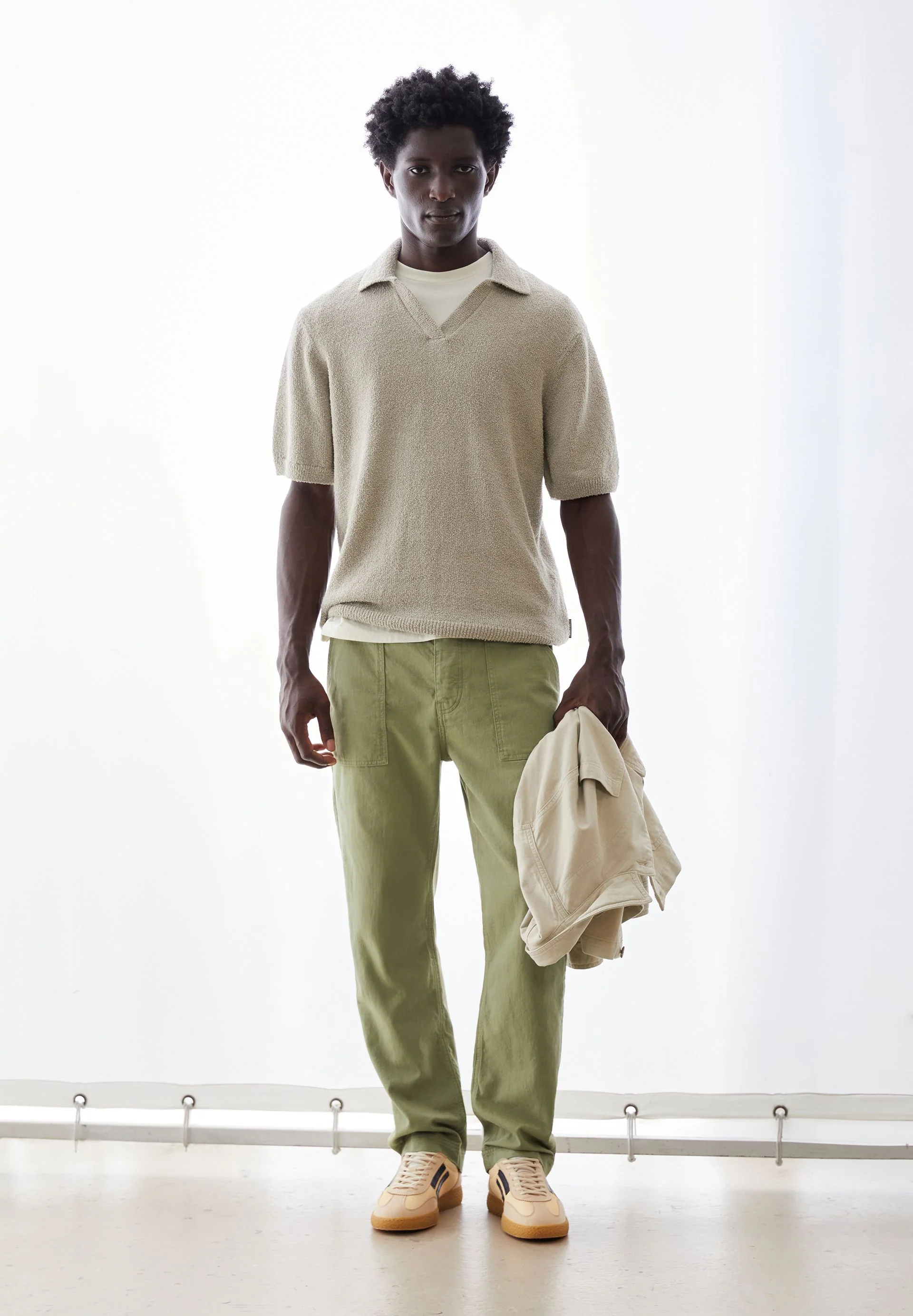 BAUMWOLLL-LEINEN-HOSE | fatigue green - Image 4