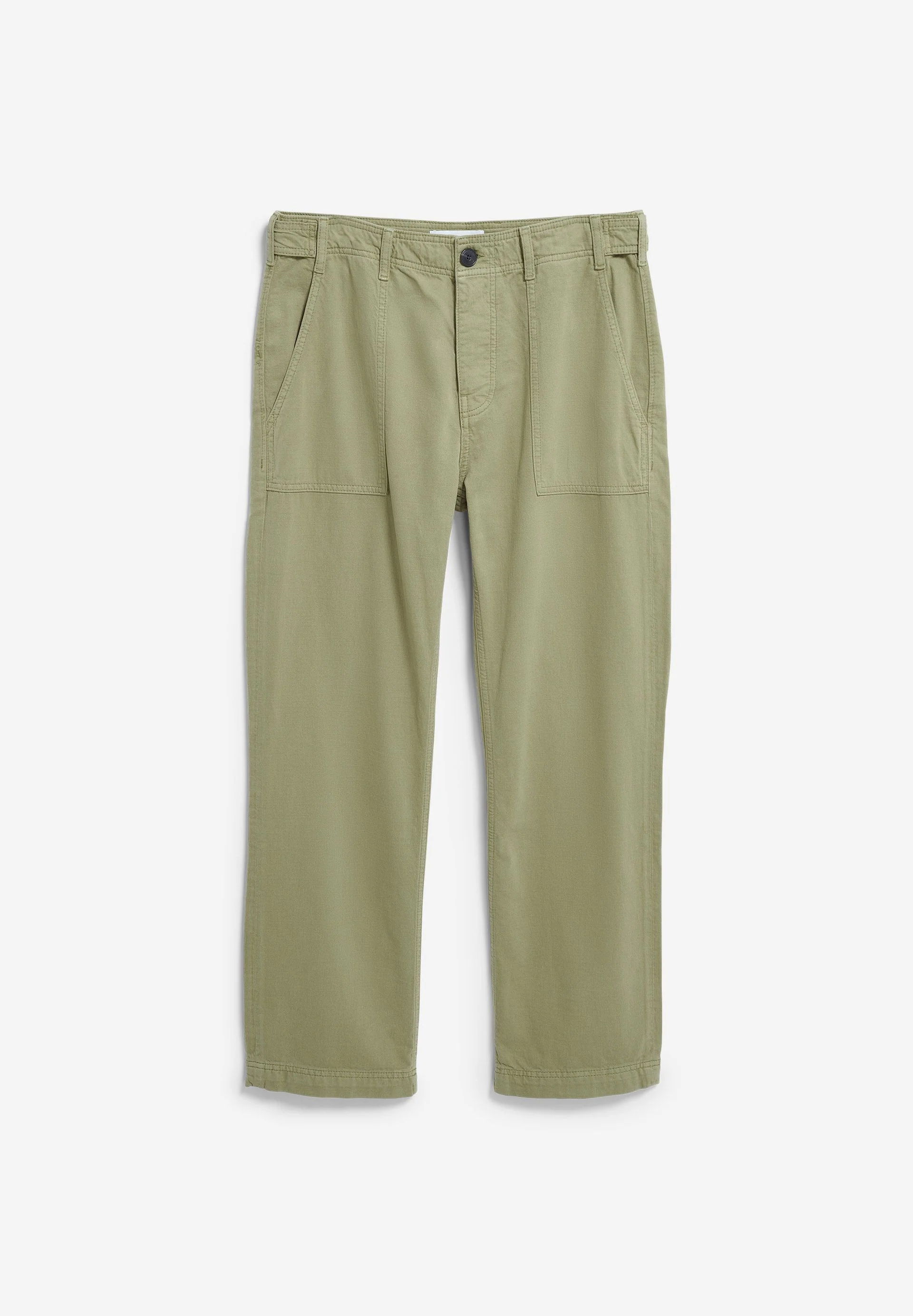 BAUMWOLLL-LEINEN-HOSE | fatigue green - Image 6