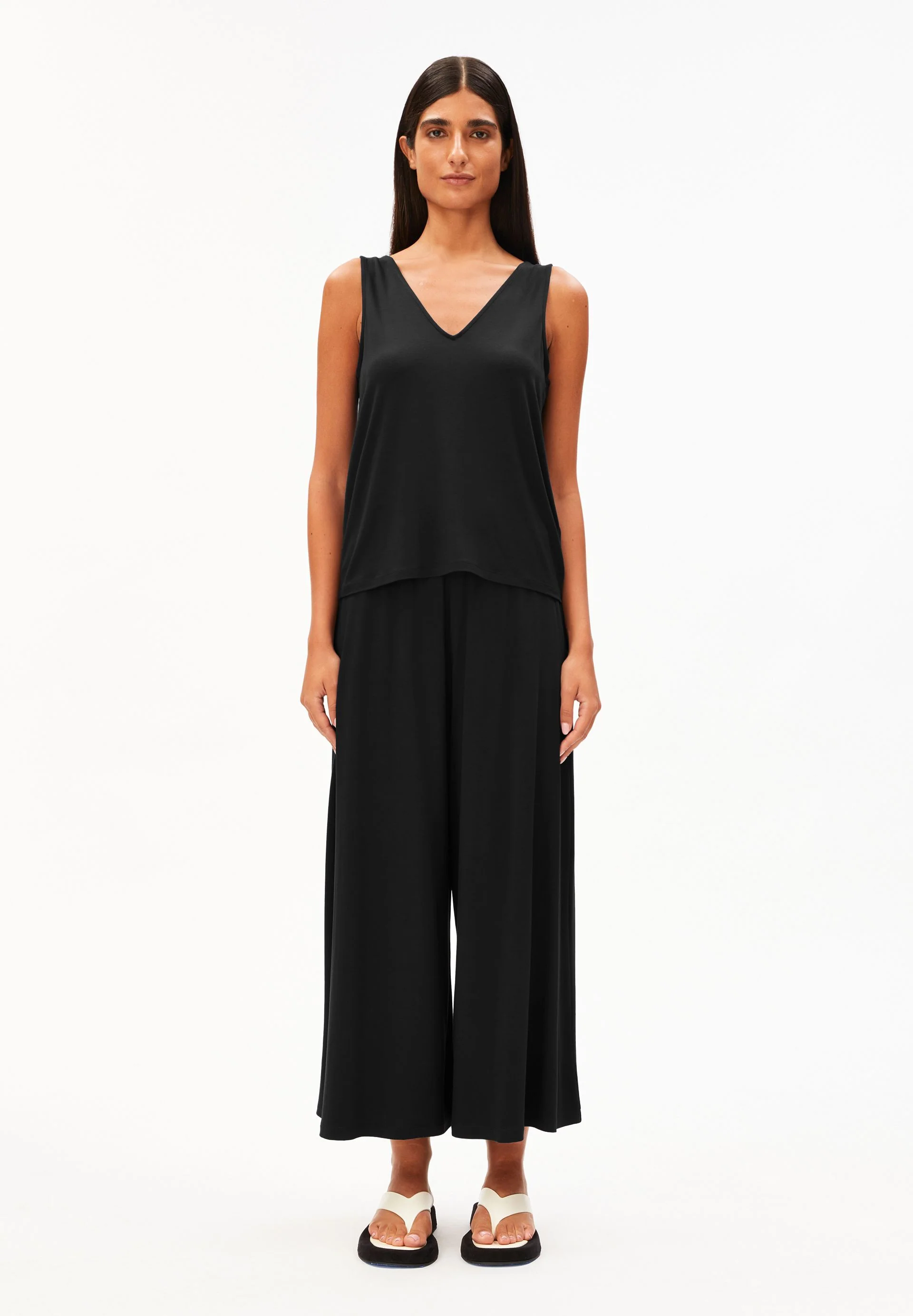 CROPPED JERSEY-HOSE | black - Image 5