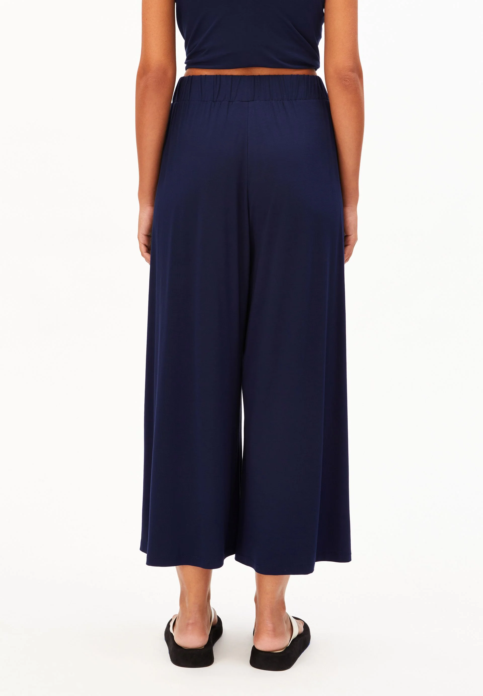 CROPPED JERSEY-HOSE | tinted navy - Image 2