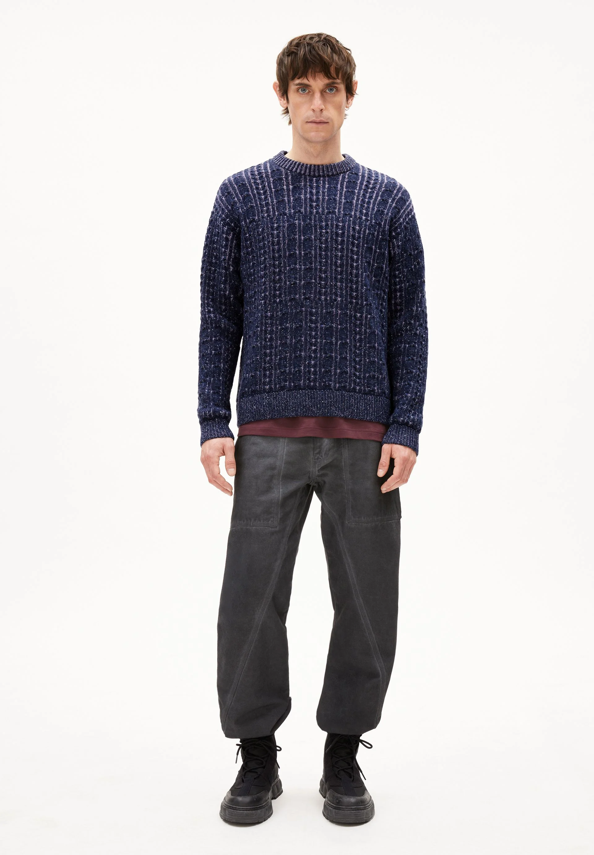 DAAKO STRICKPULLOVER | night sky tweed-frozen lavender - Image 5