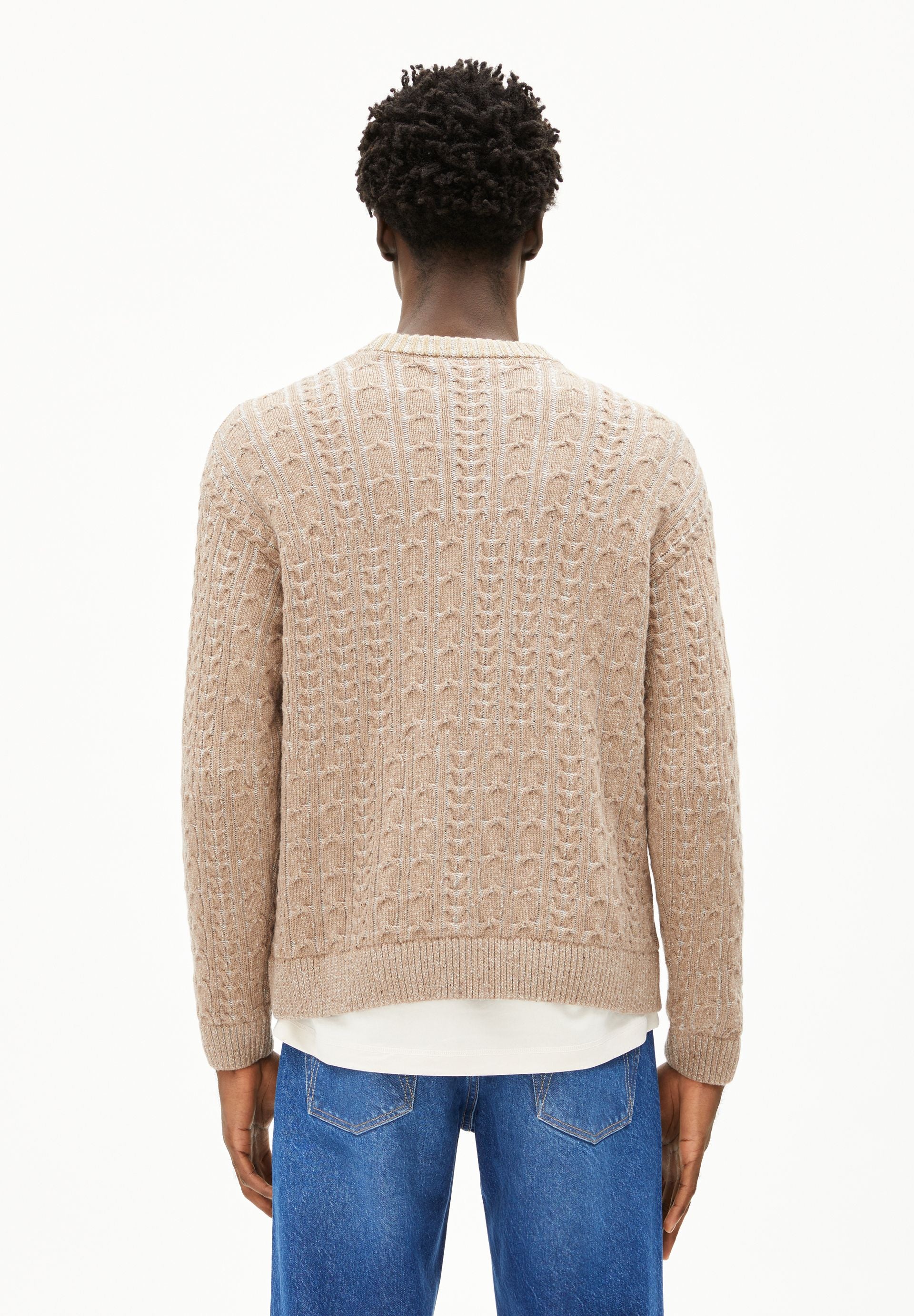 DAAKO STRICKPULLOVER | silver melange tweed-true camel - Image 2