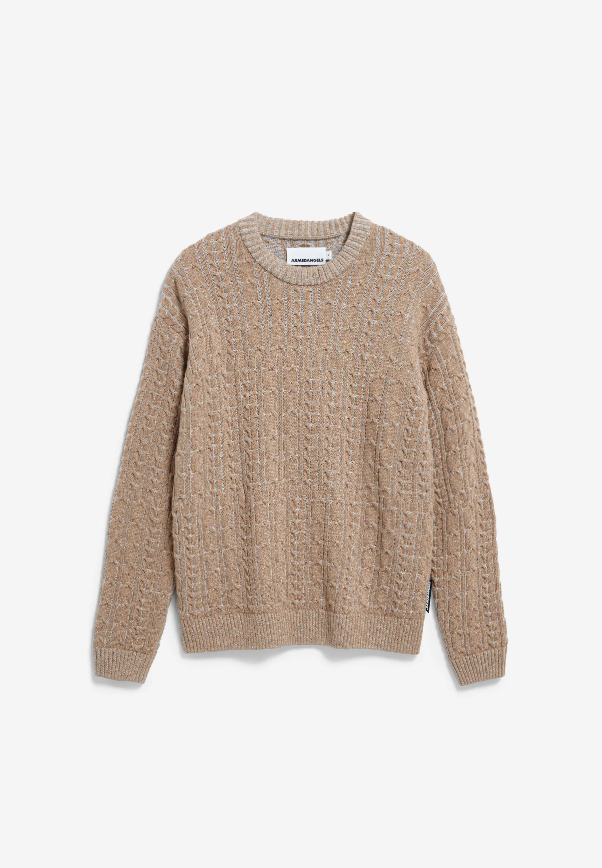 DAAKO STRICKPULLOVER | silver melange tweed-true camel - Image 6