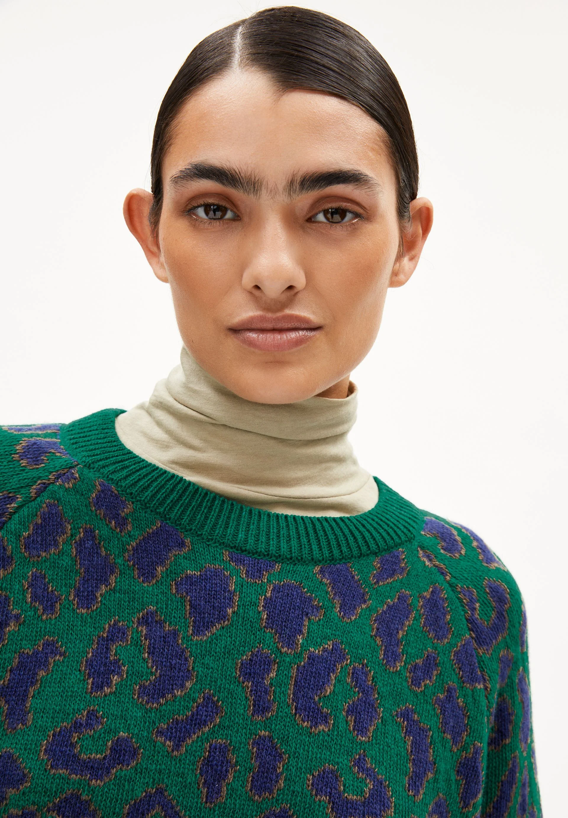 DILIRIAA LEOPAA STRICKPULLOVER | emerald green - Image 3