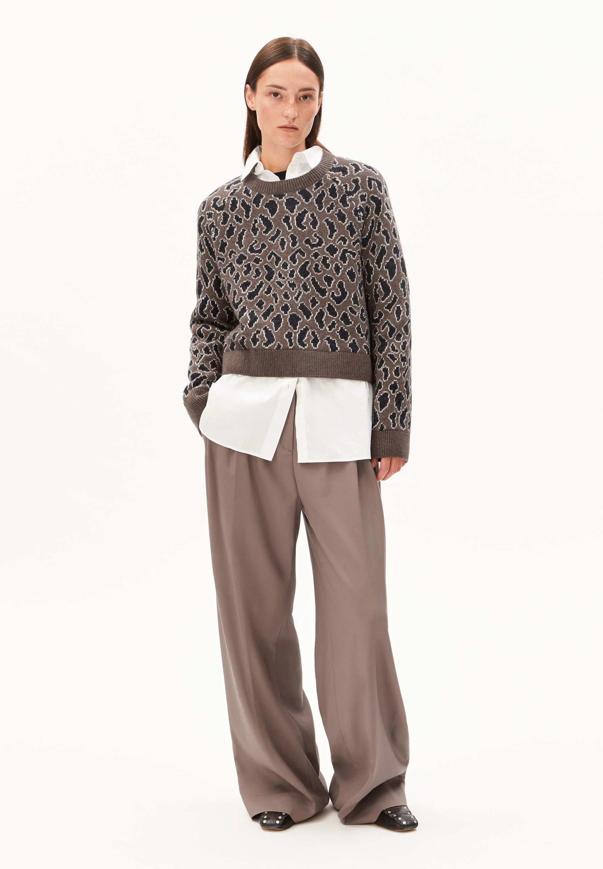 DILIRIAA LEOPAA STRICKPULLOVER | walnut cream - Image 5