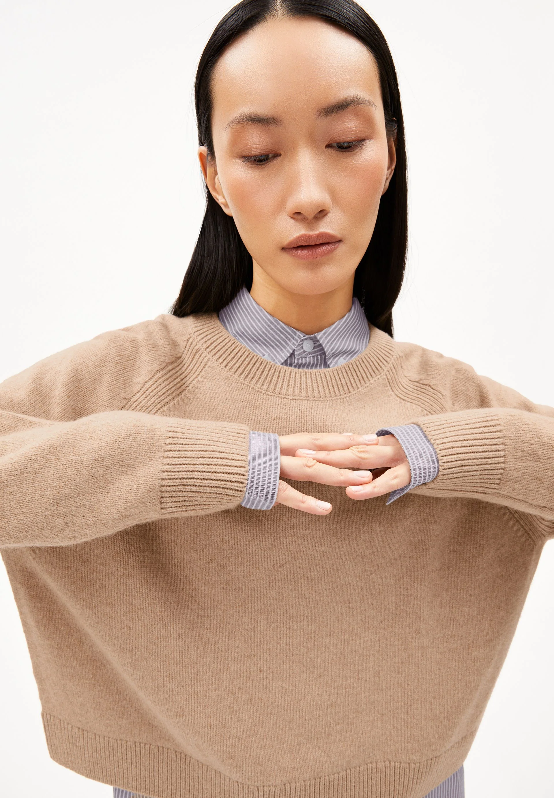 DILIRIAA REGLANA STRICKPULLOVER | cinnamon dust melange - Image 3