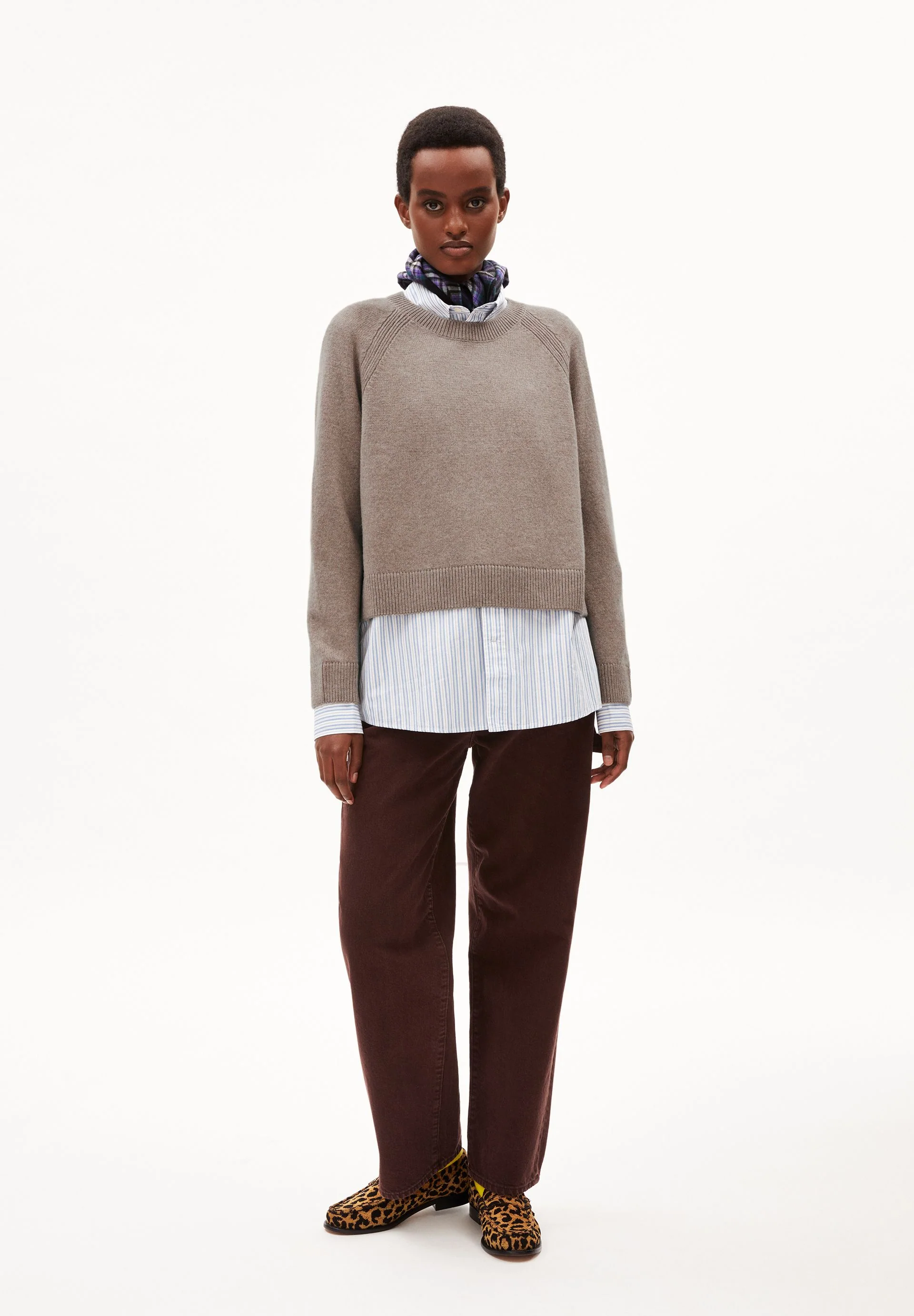 DILIRIAA REGLANA STRICKPULLOVER | dark caramel melange - Image 5