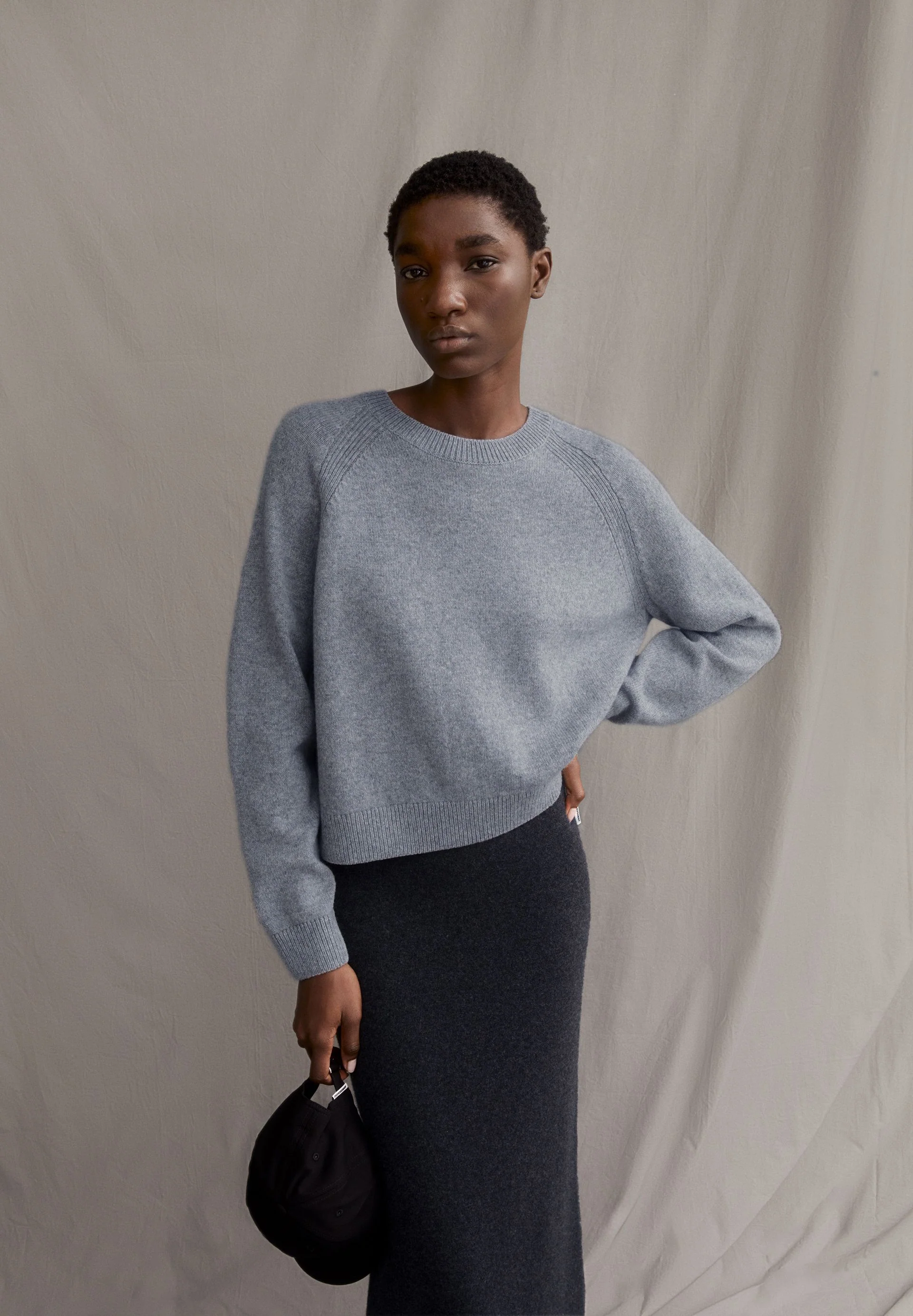 DILIRIAA REGLANA STRICKPULLOVER | light grey melange - Image 4