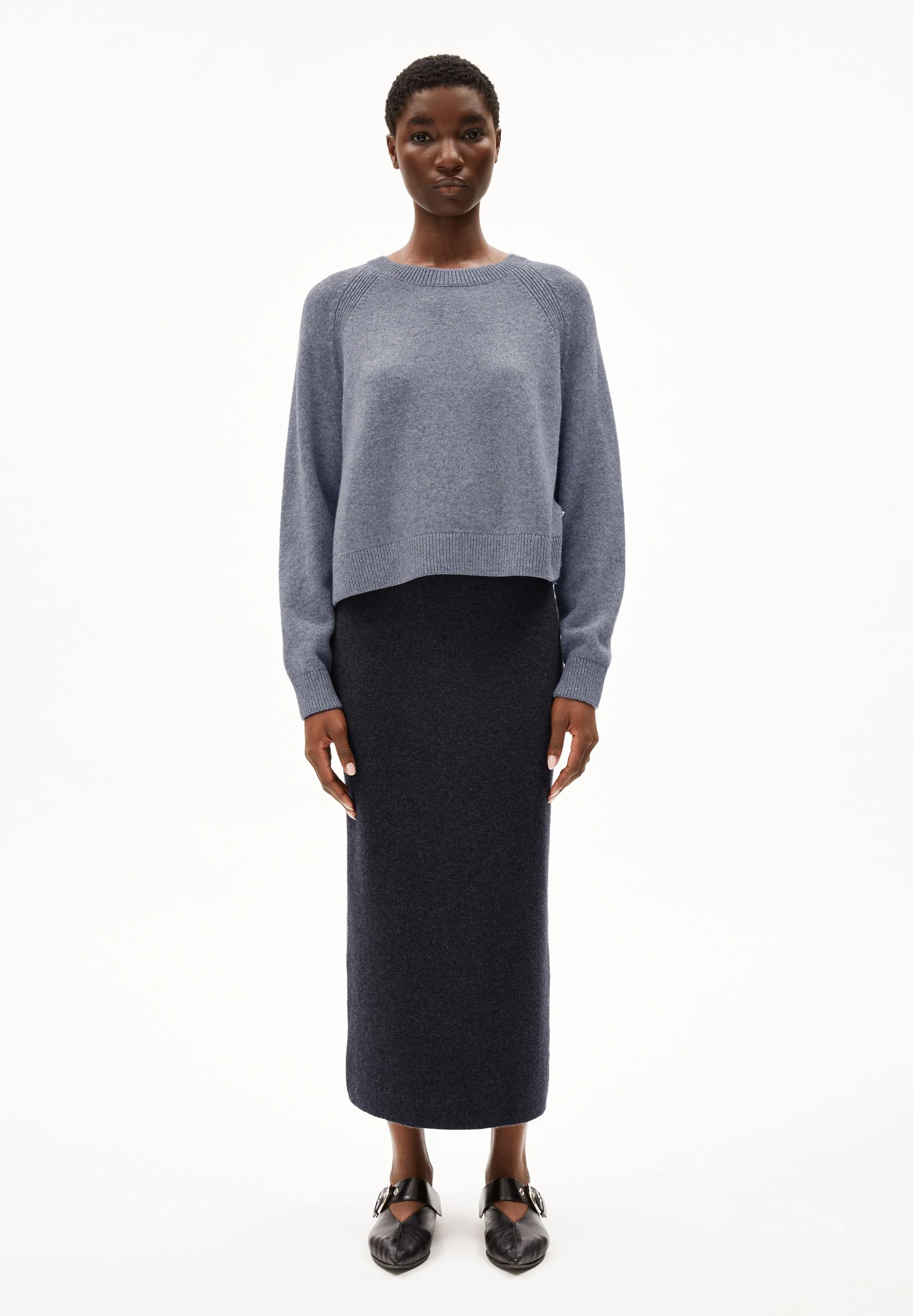 DILIRIAA REGLANA STRICKPULLOVER | light grey melange - Image 5