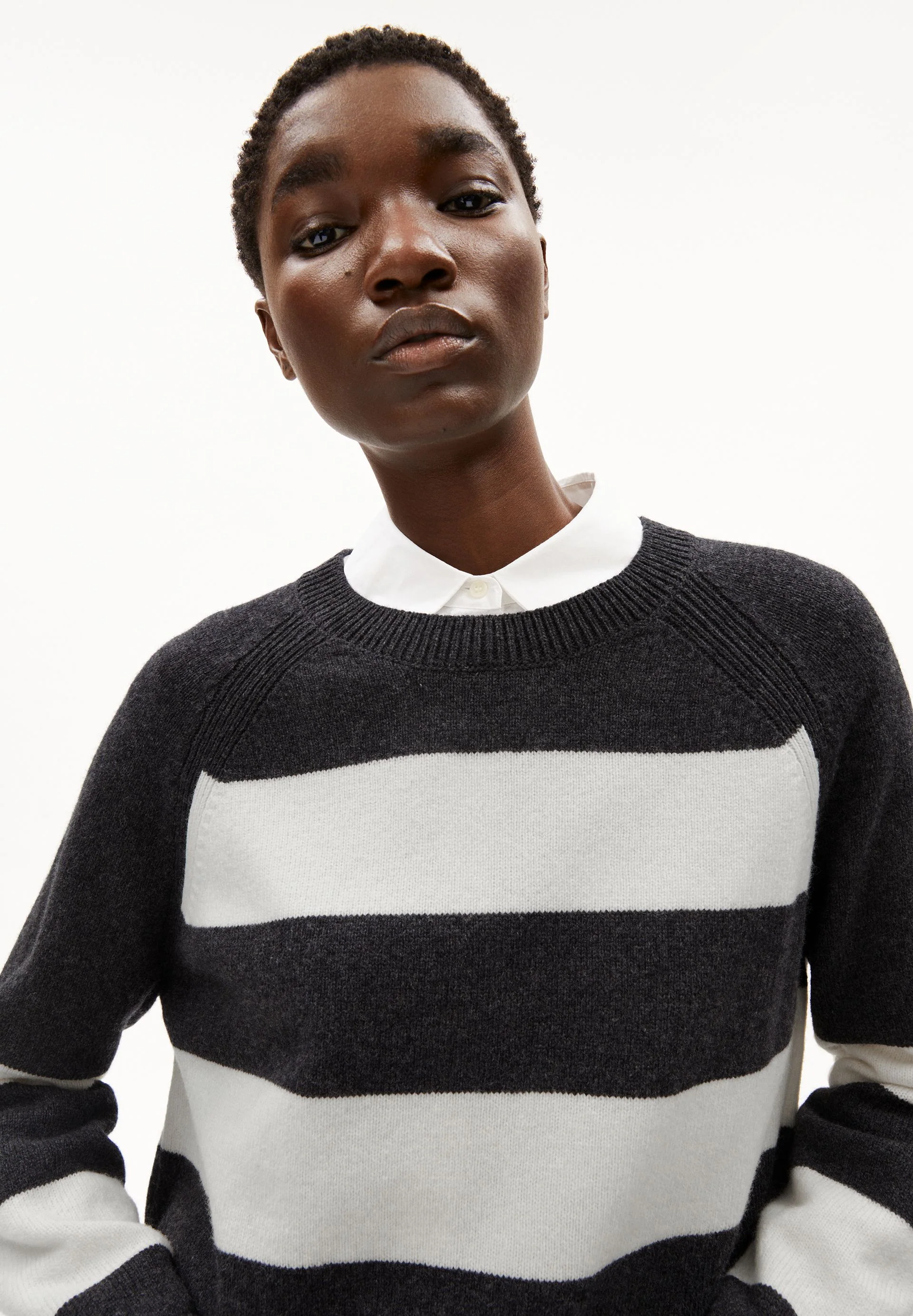 DILIRIAA STRIPES | steel melange-oatmilk - Image 3