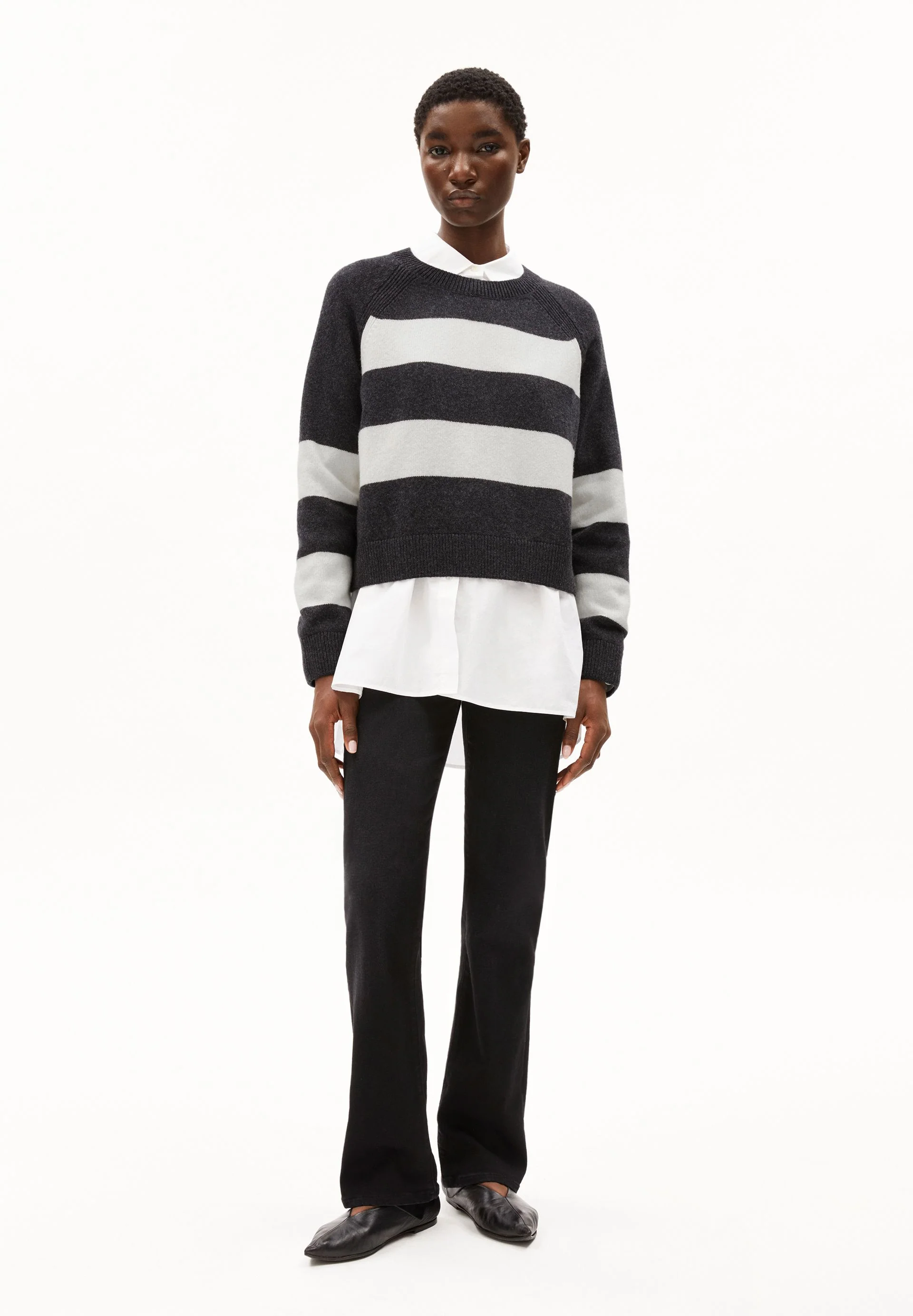 DILIRIAA STRIPES | steel melange-oatmilk - Image 5