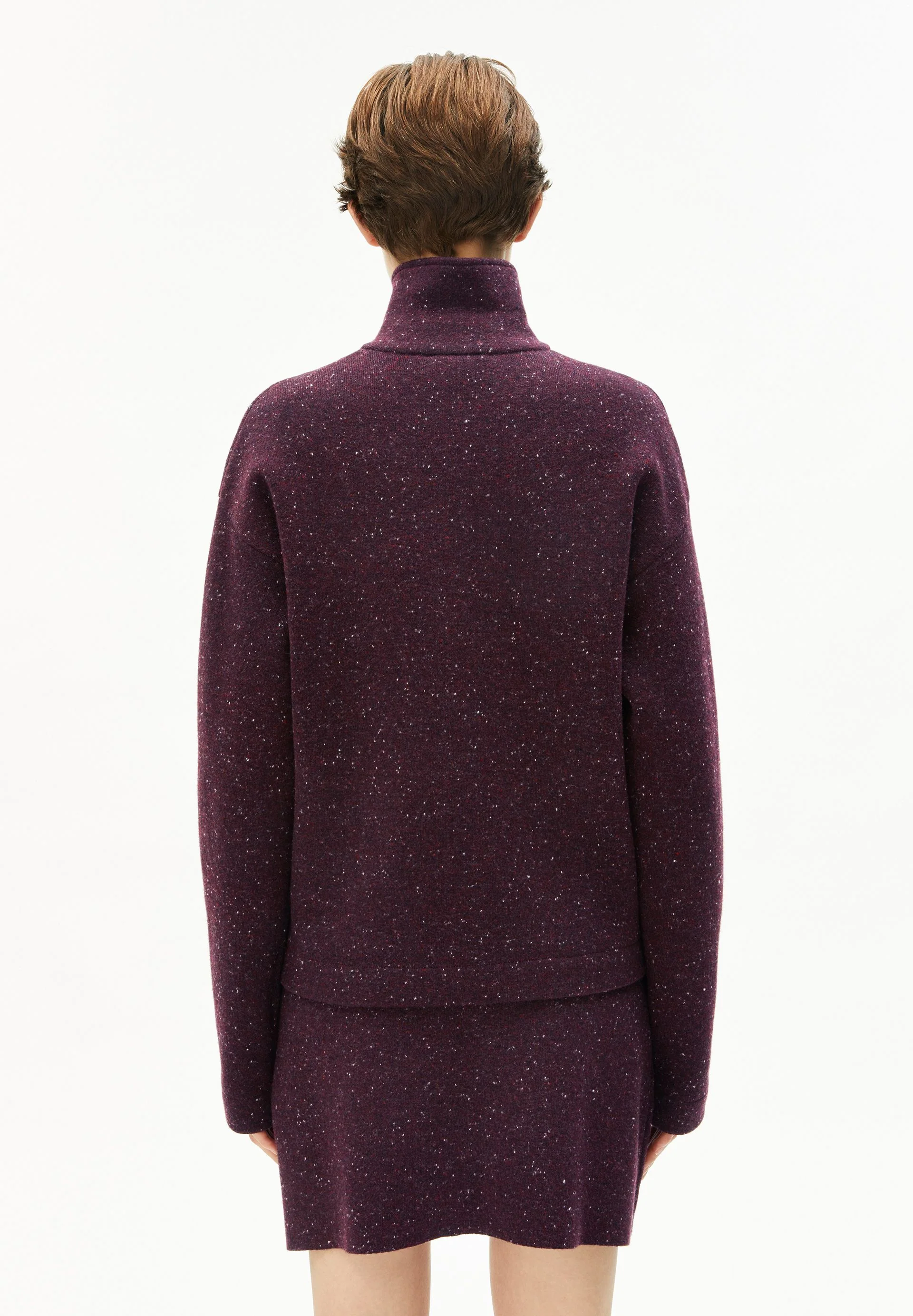 DOROTHEAA TWEED JACKE | dark cranberry - Image 2