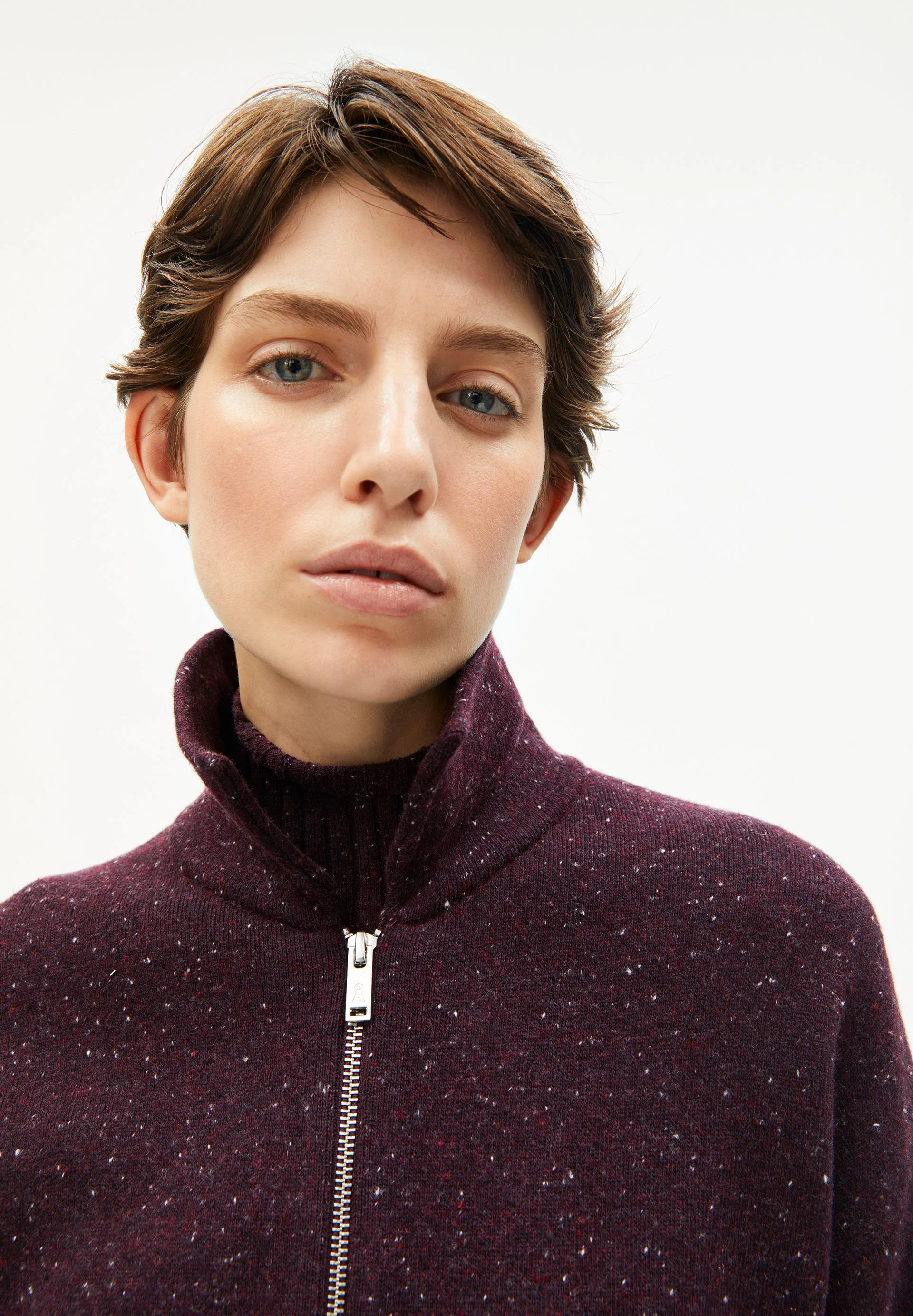 DOROTHEAA TWEED JACKE | dark cranberry - Image 3