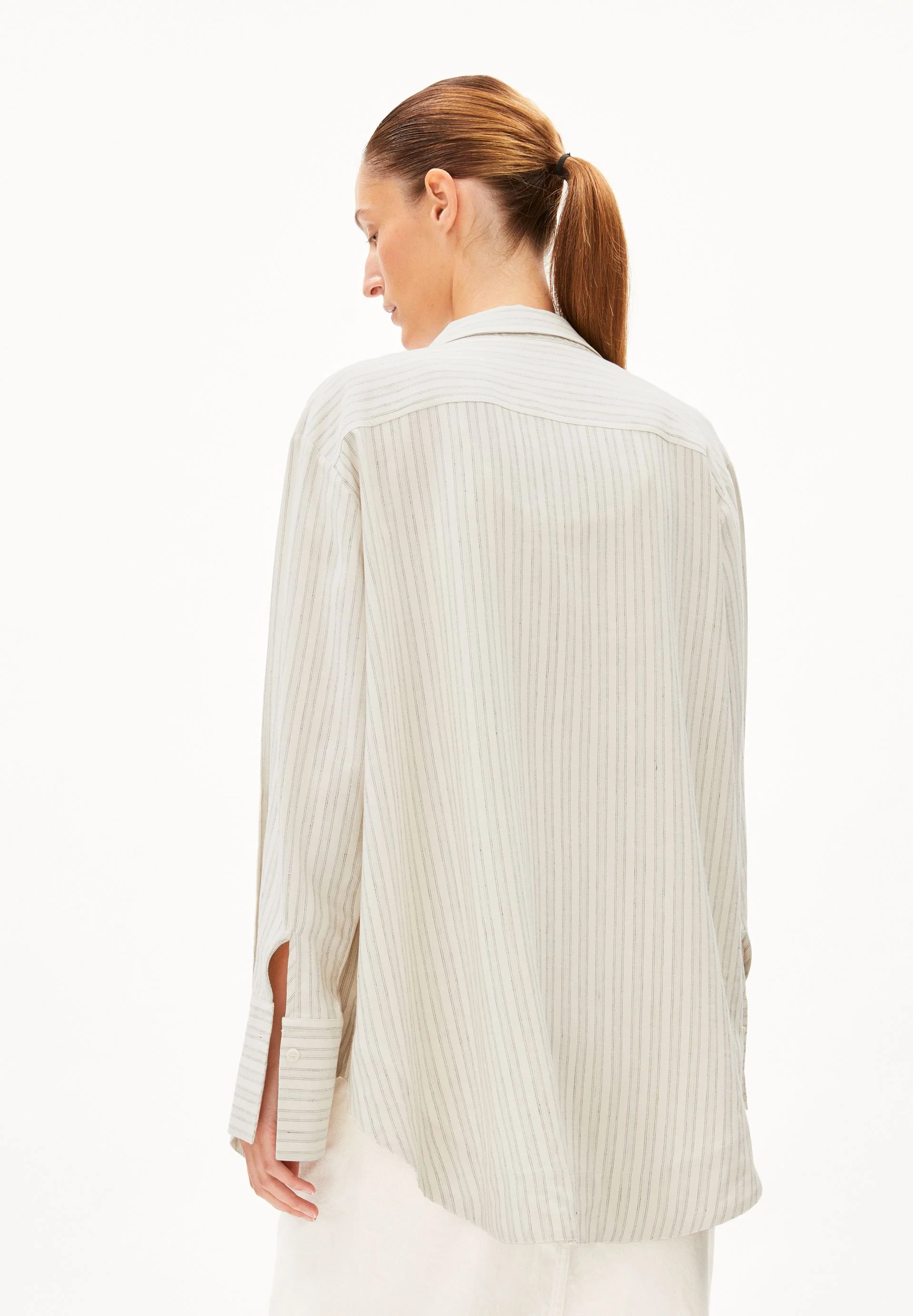 EASSAAL LINO STRIPES | oatmilk-light matcha - Image 2