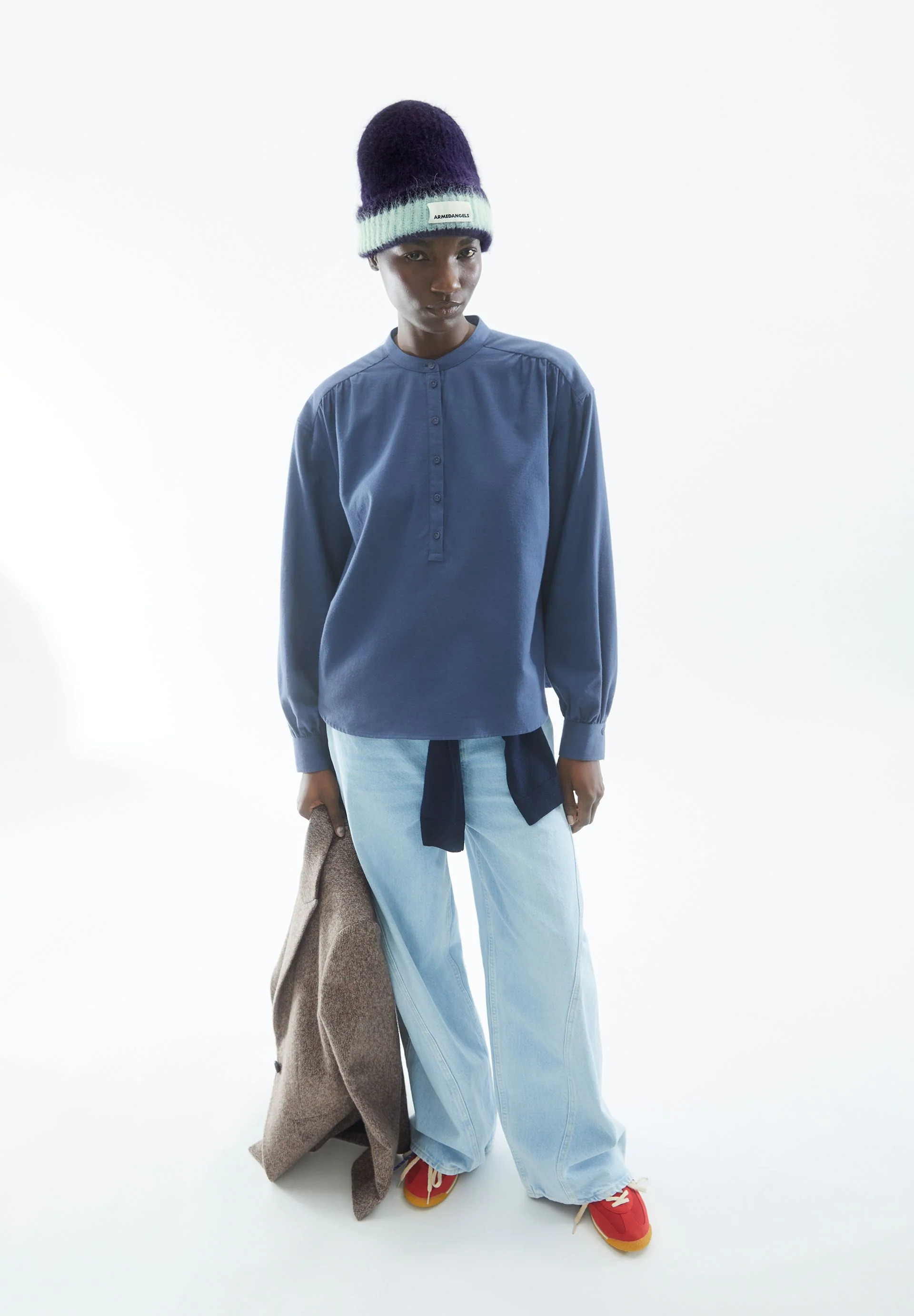 EFINARAA BRUSHED BLUSE | nightshadow - Image 4