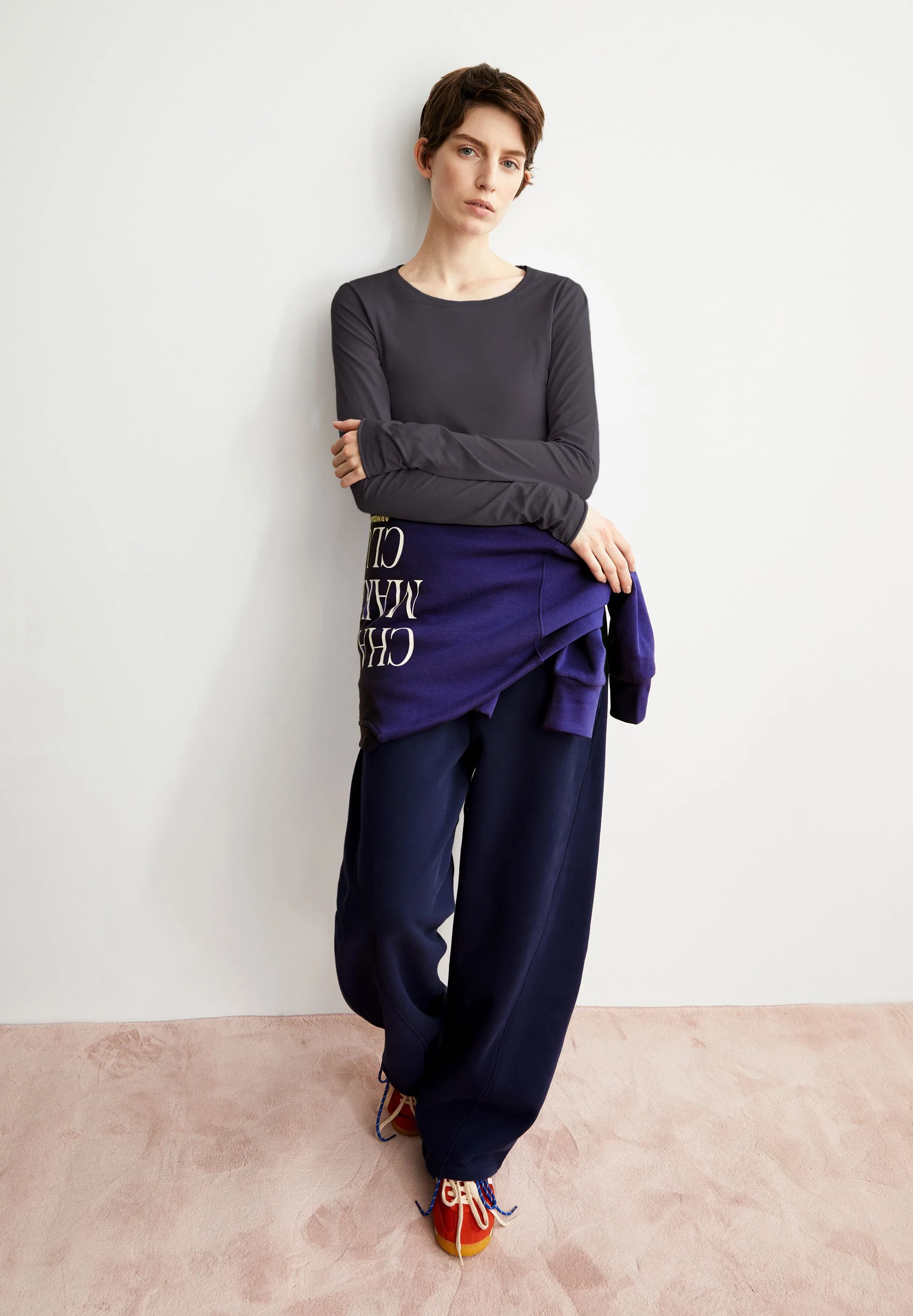 EINIAARA SOFT LANGARMSHIRT | dark steel - Image 4
