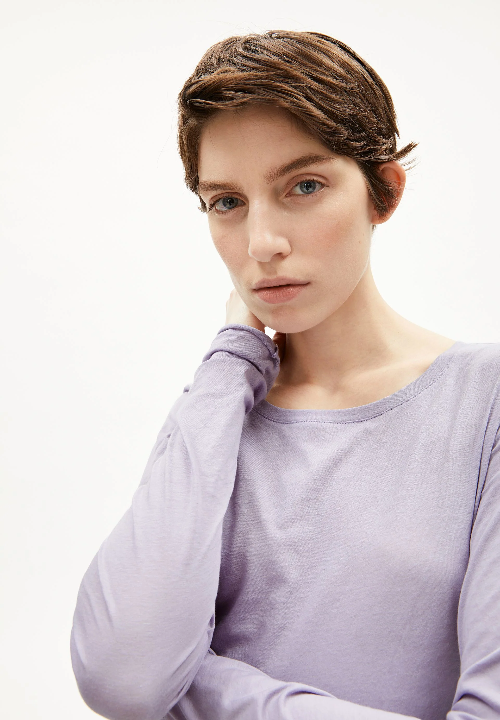 EINIAARA SOFT LANGARMSHIRT | frozen lavender - Image 3