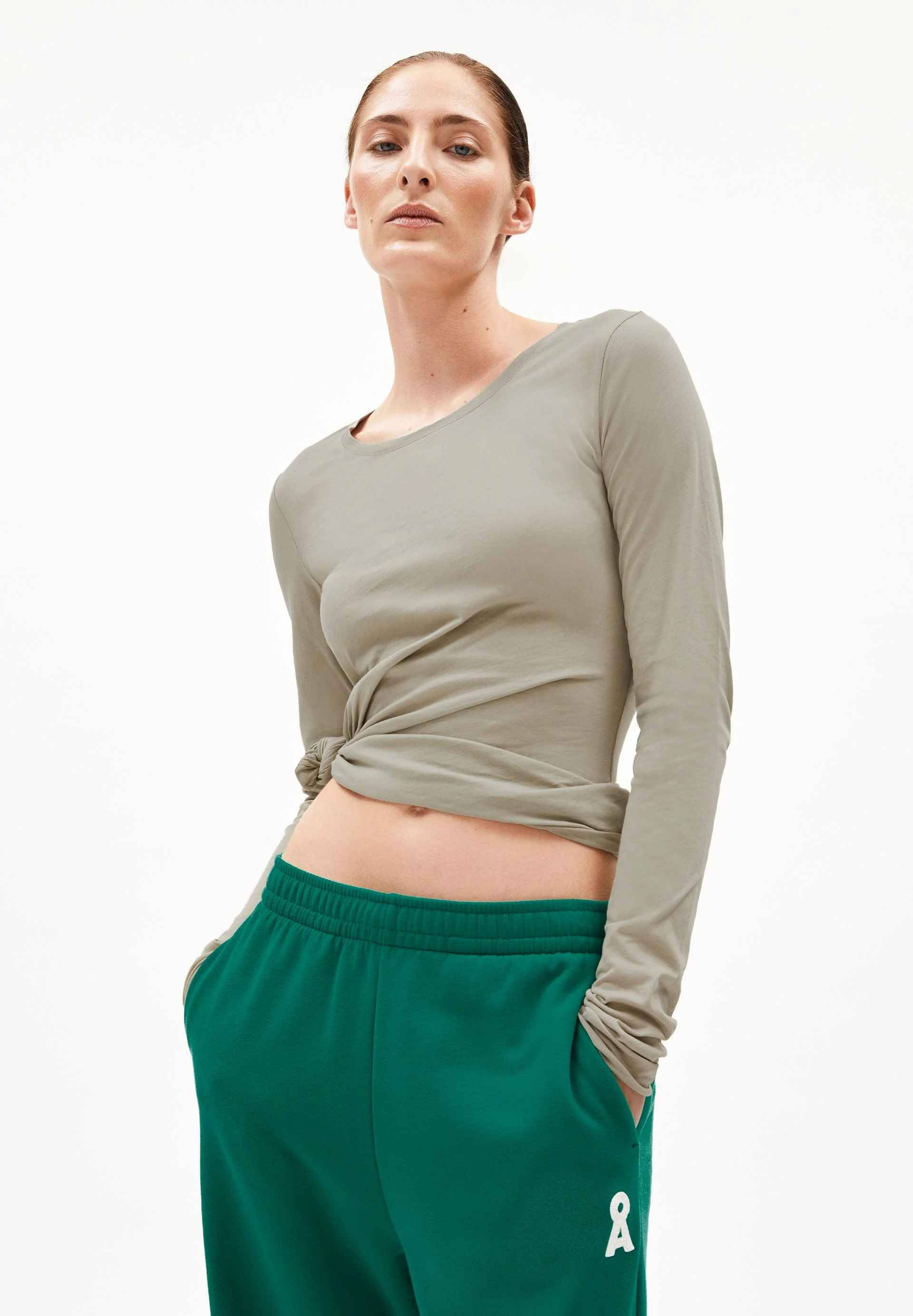EINIAARA SOFT LANGARMSHIRT | light sage - Image 2
