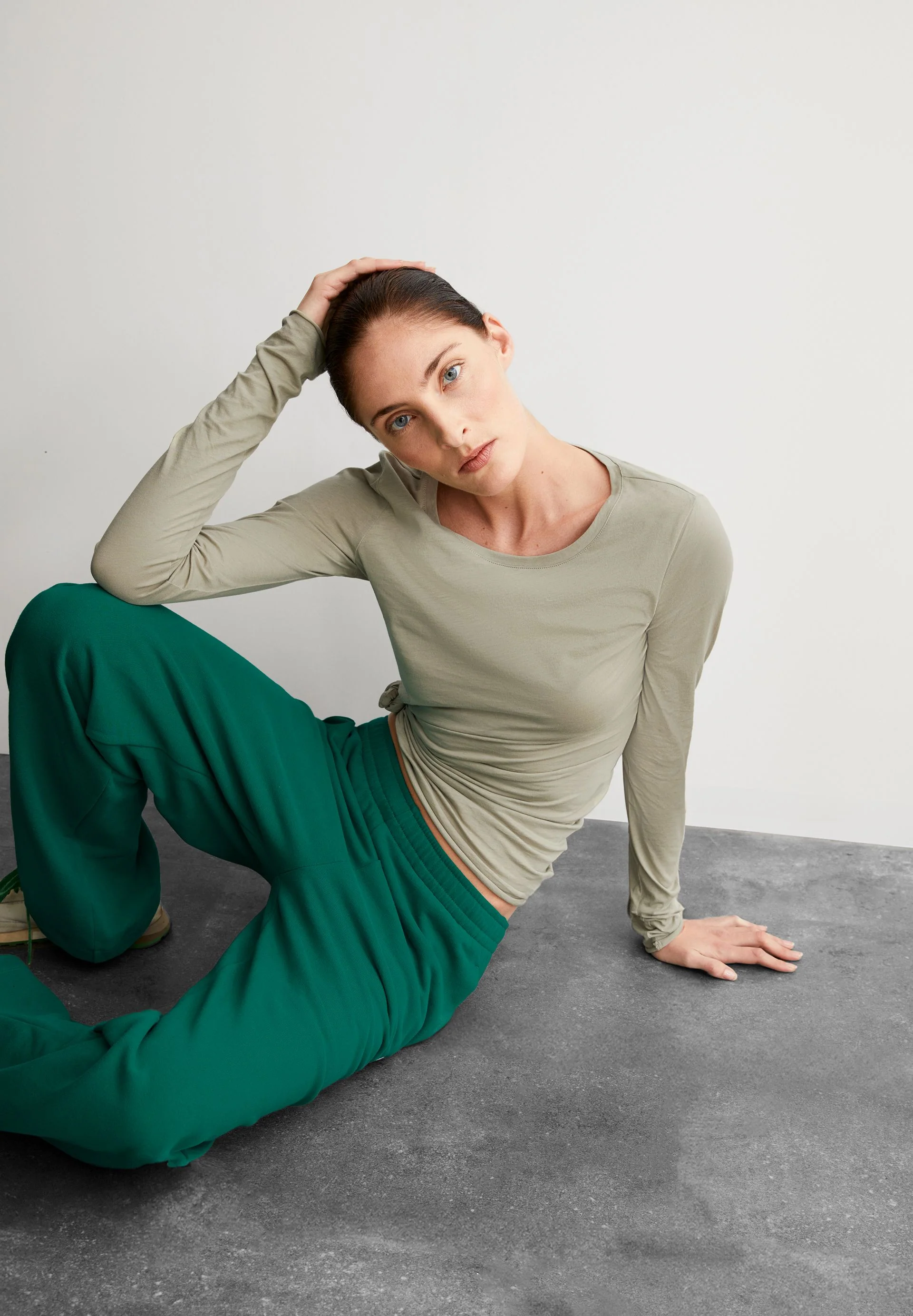EINIAARA SOFT LANGARMSHIRT | light sage - Image 4