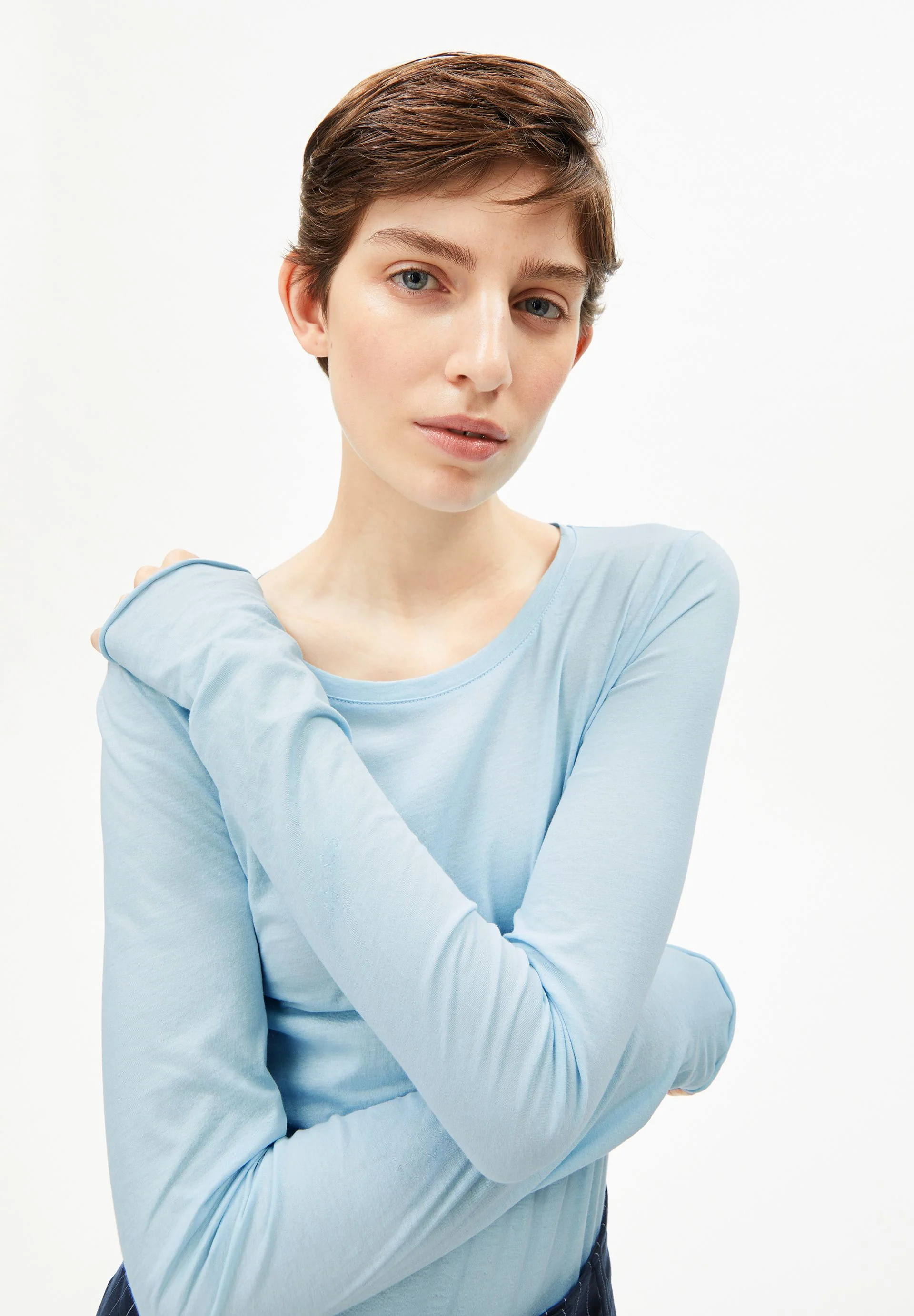 EINIAARA SOFT LANGARMSHIRT | blue glow - Image 3