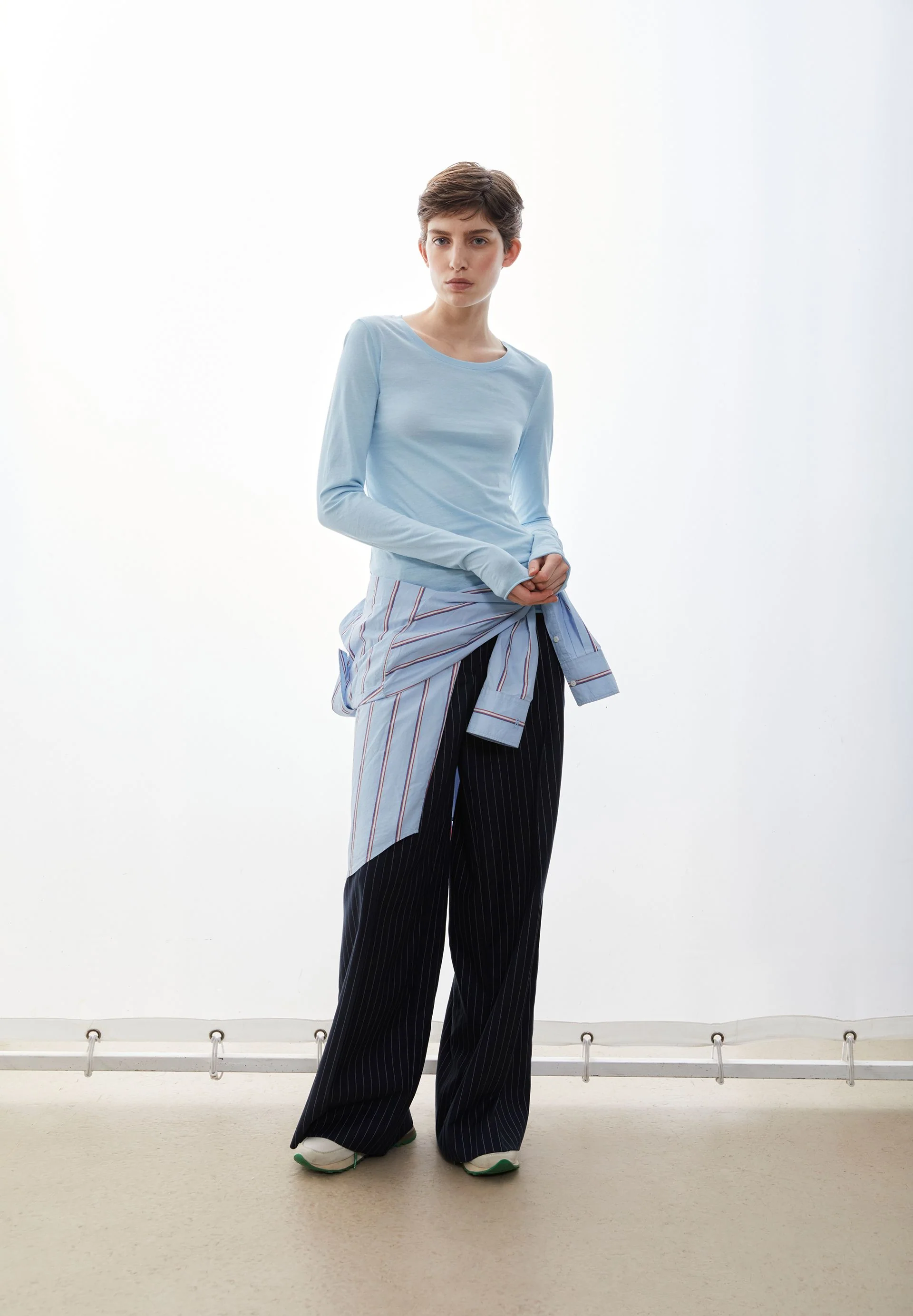 EINIAARA SOFT LANGARMSHIRT | blue glow - Image 4