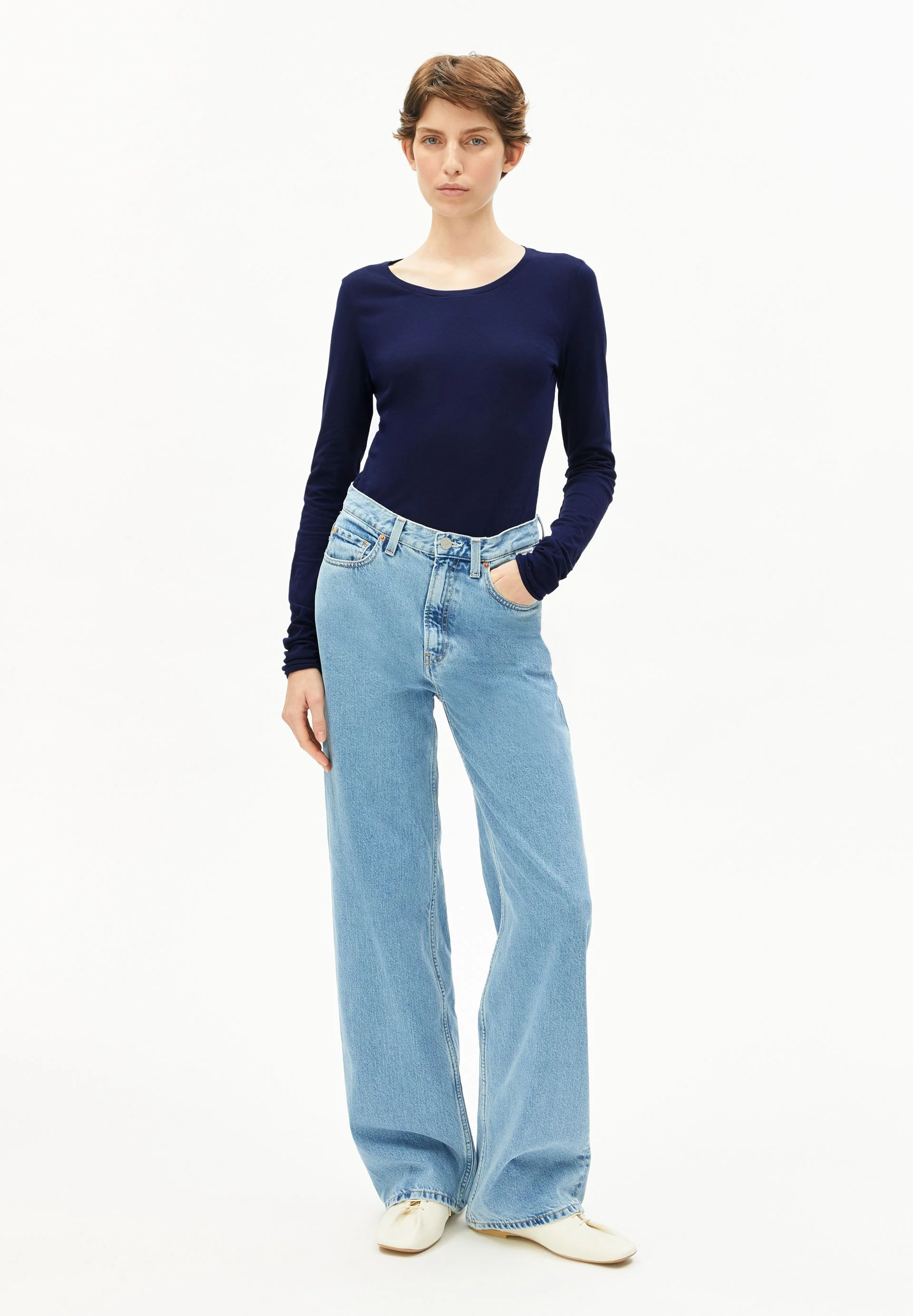 EINIAARA SOFT LANGARMSHIRT | tinted navy - Image 5