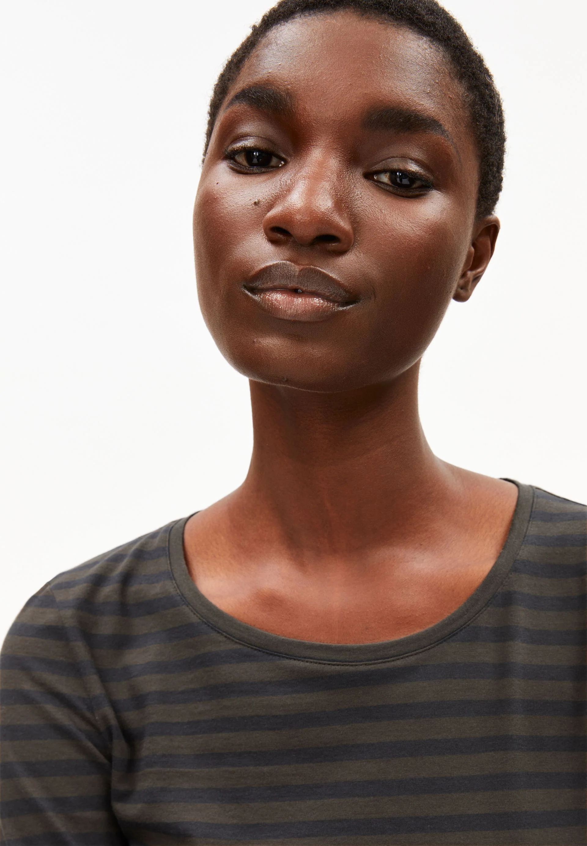 EINIAARA STRIPE LONGSLEEVE | walnut cream-dark steel - Image 3