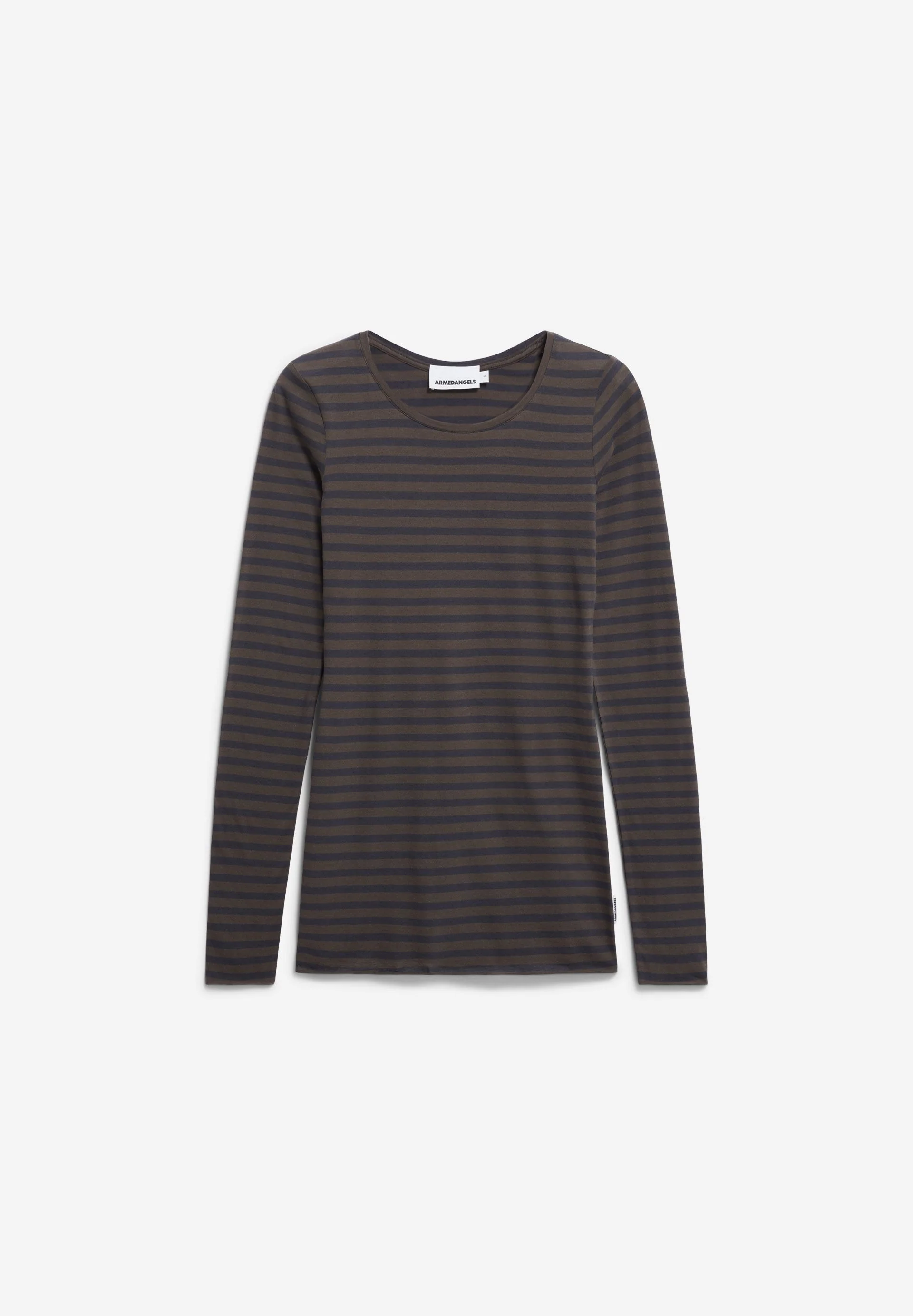 EINIAARA STRIPE LONGSLEEVE | walnut cream-dark steel - Image 7