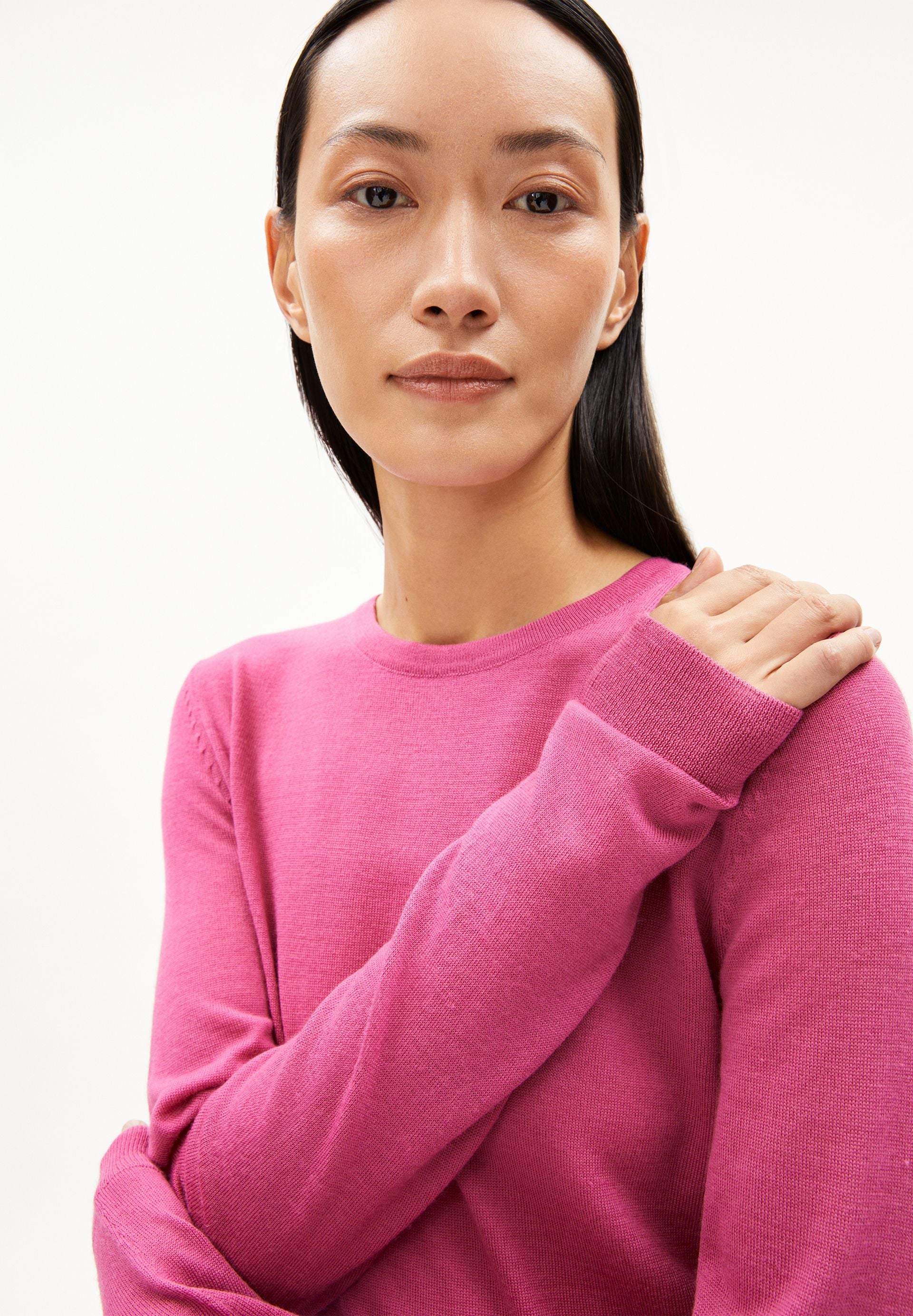 ELDIAA MERINO STRICKPULLOVER | crushed berry - Image 3