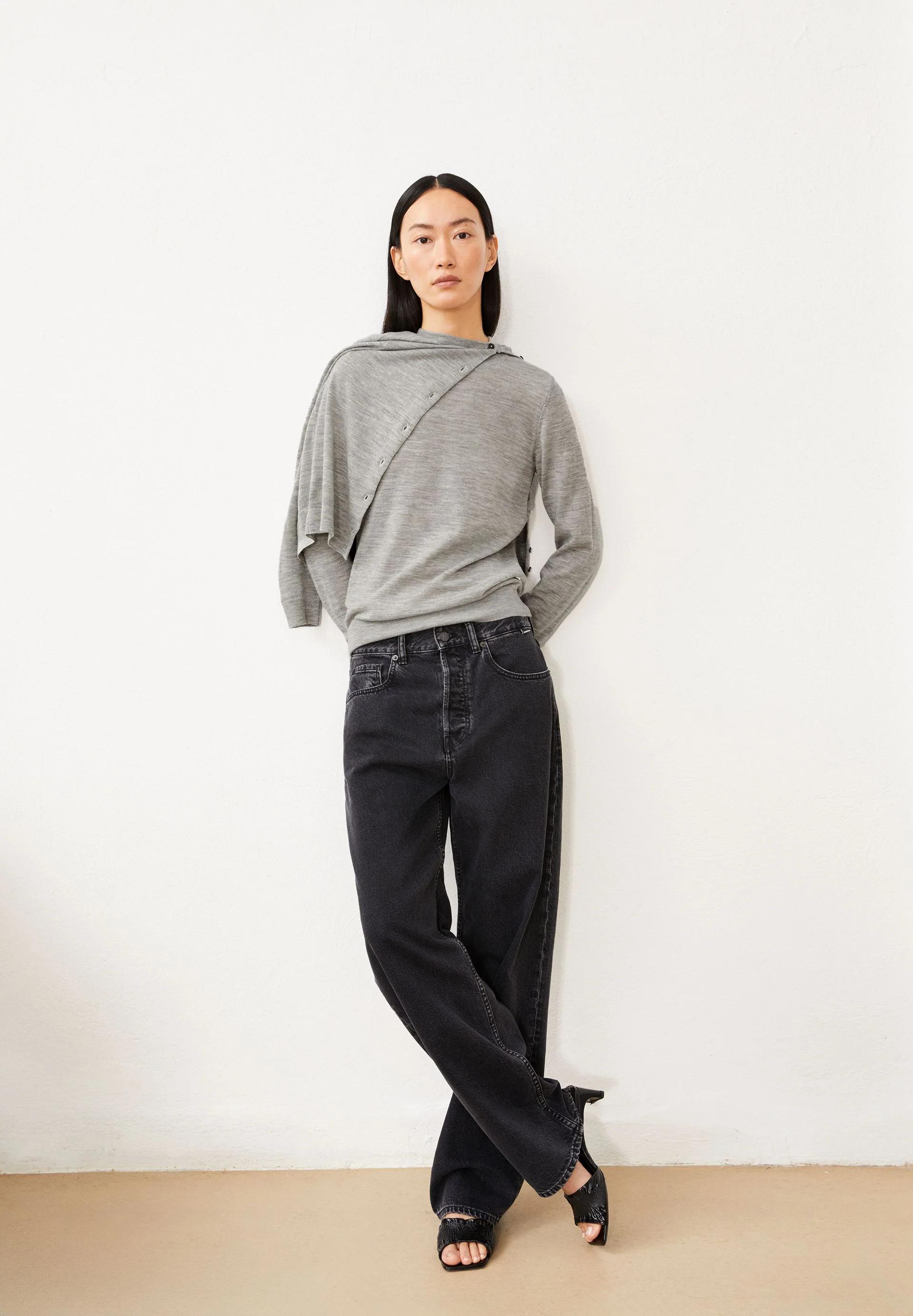 ELDIAA MERINO STRICKPULLOVER | light grey melange - Image 4