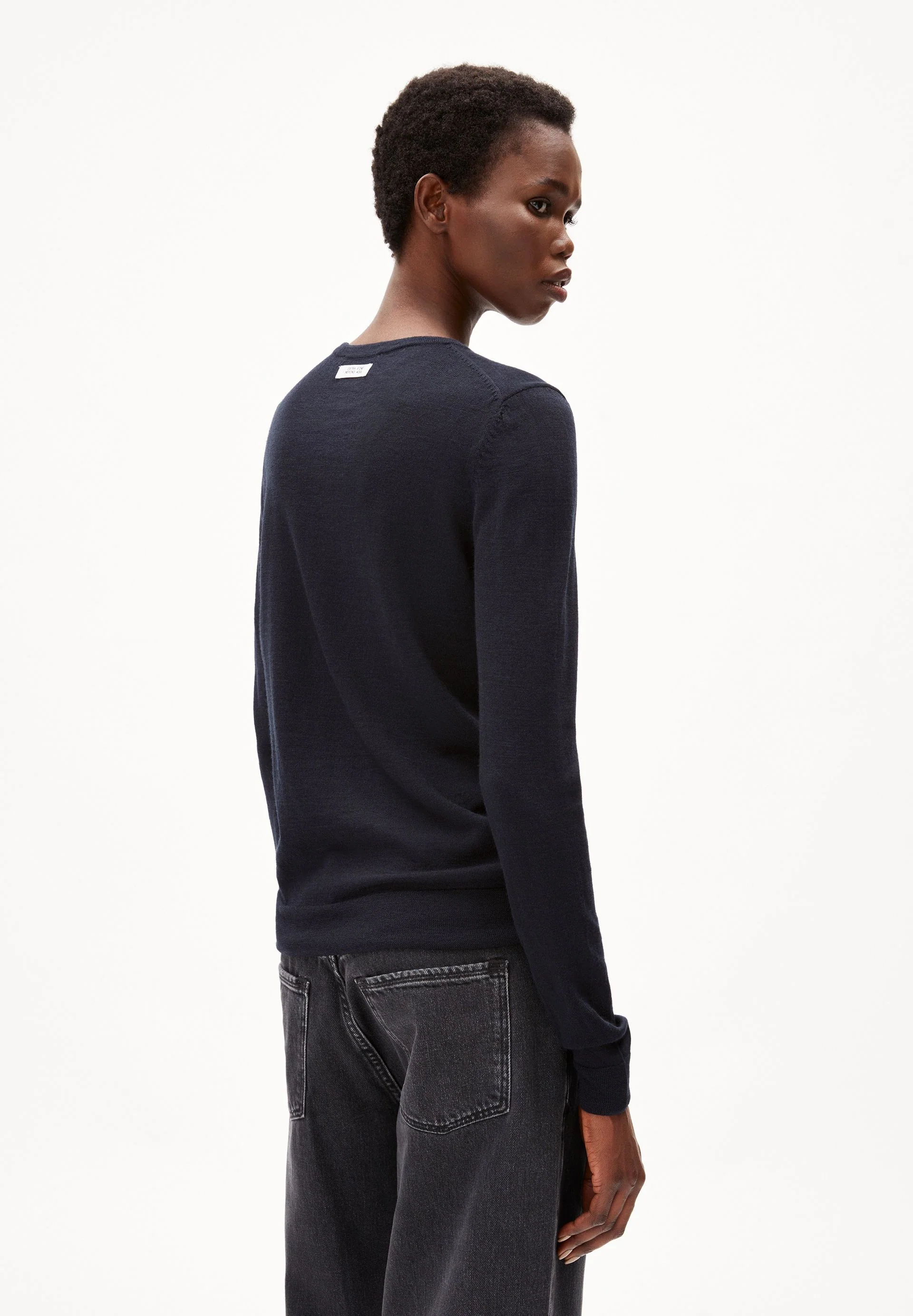 ELDIAA MERINO STRICKPULLOVER | night sky - Image 2