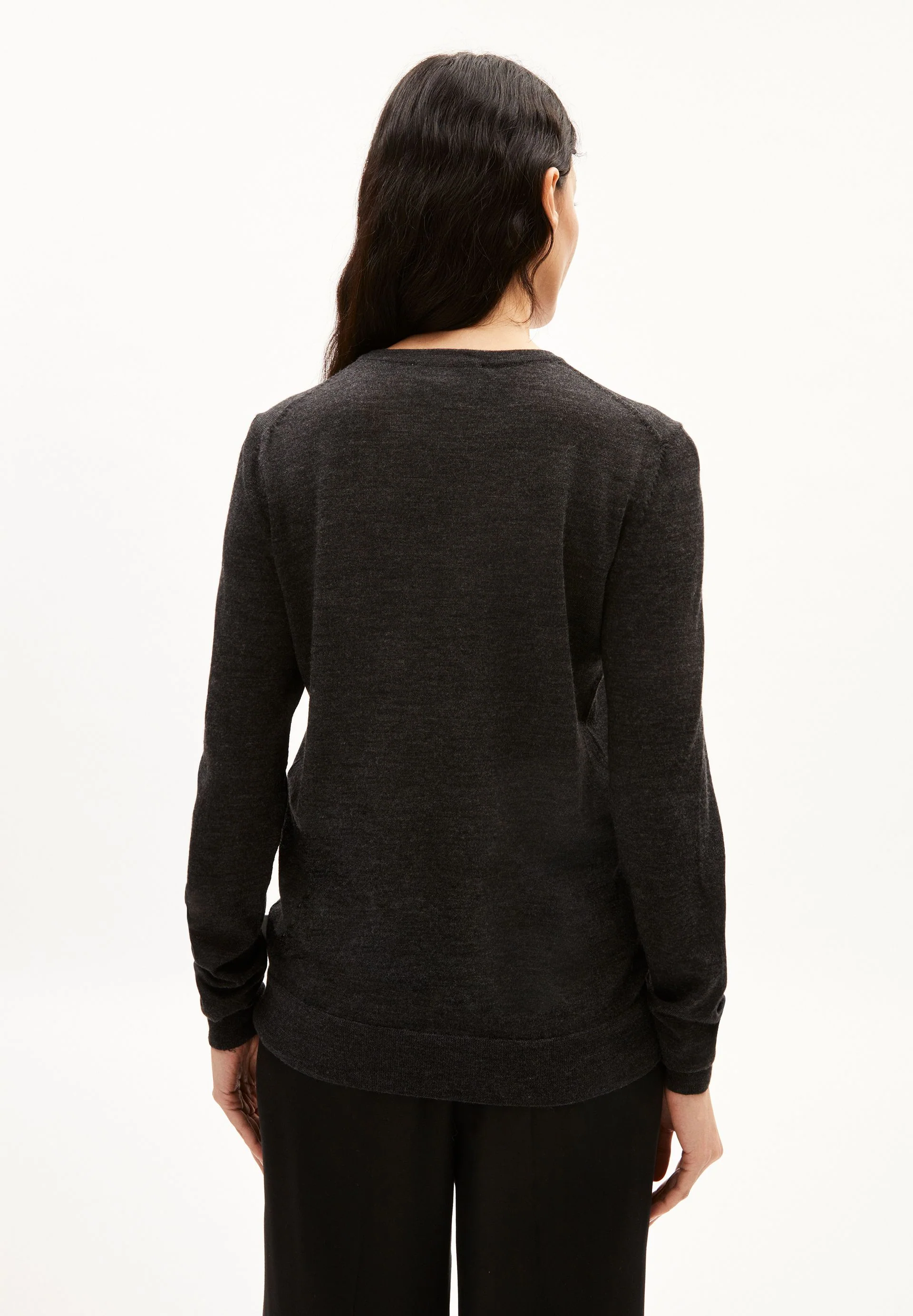 ELDIAA MERINO STRICKPULLOVER | steel melange - Image 2