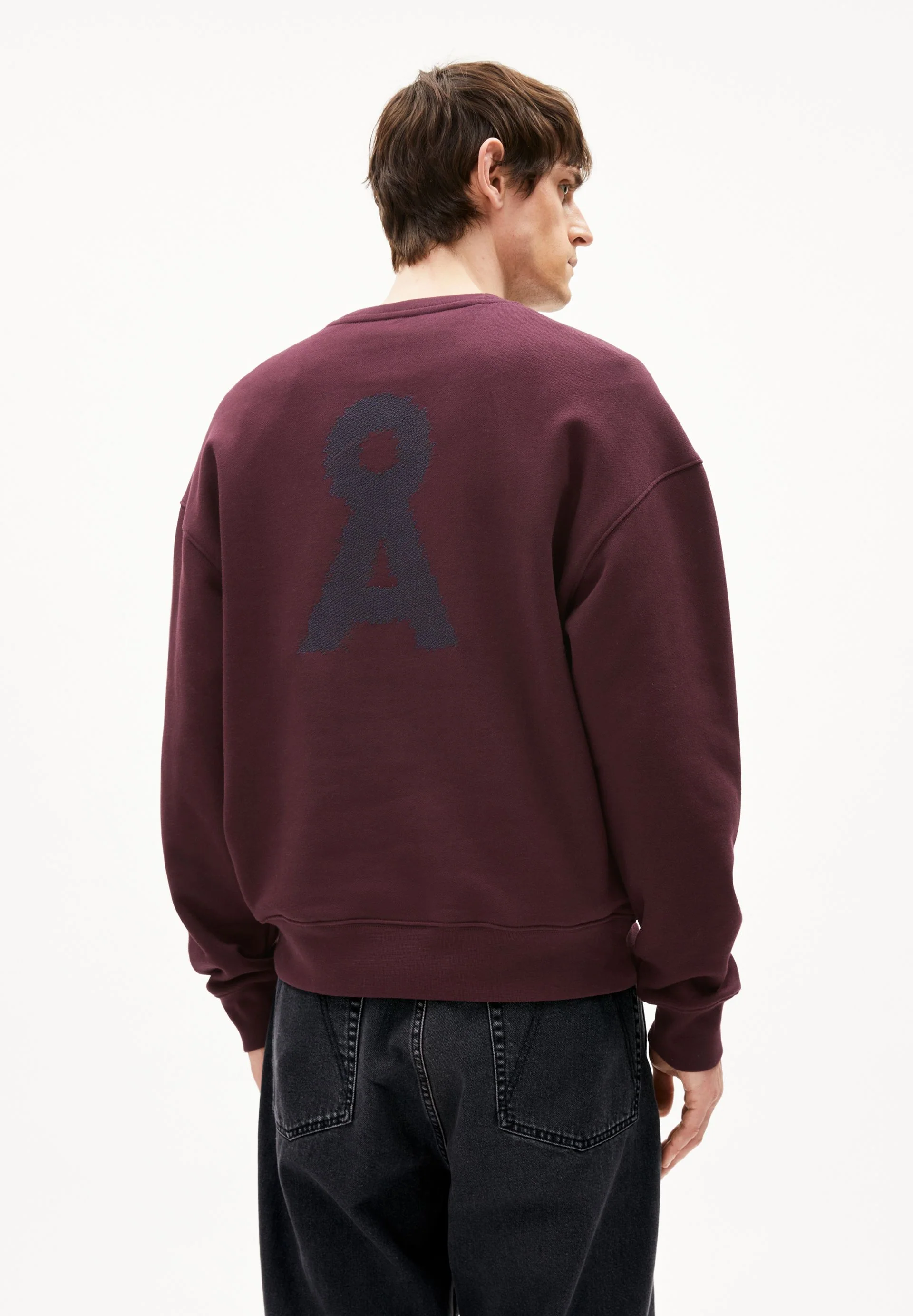 EMAAL Å ZICK ZACK SWEATSHIRT | dark cranberry - Image 2