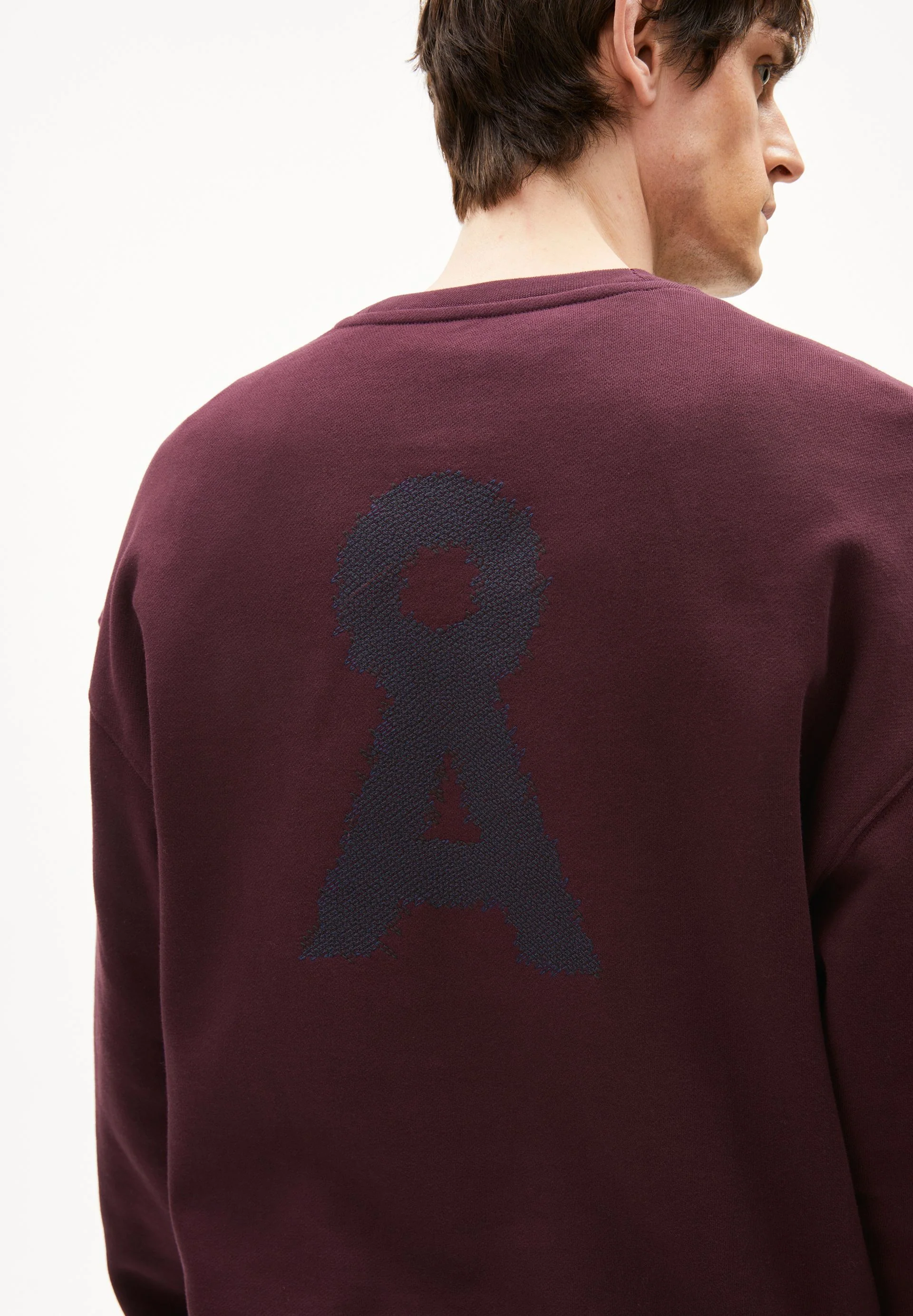 EMAAL Å ZICK ZACK SWEATSHIRT | dark cranberry - Image 3