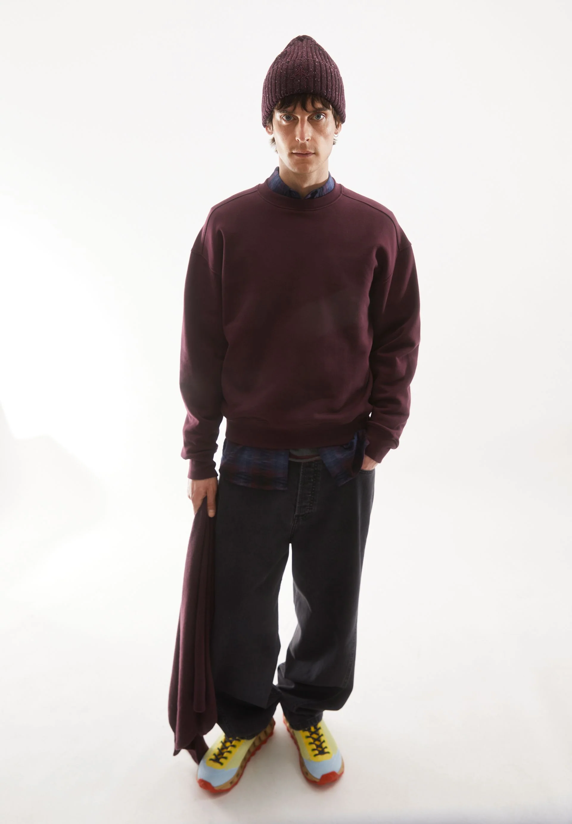 EMAAL Å ZICK ZACK SWEATSHIRT | dark cranberry - Image 4