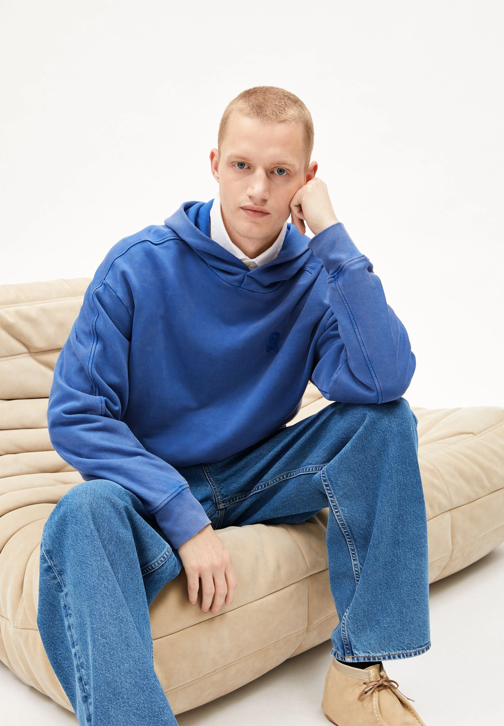 EMAAL HOODIE GMT DYE | dynamo blue washed - Image 4