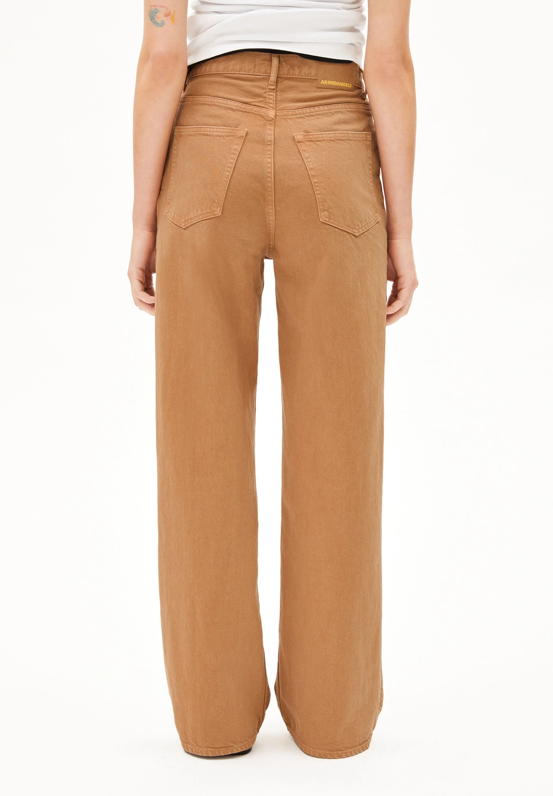 ENIJAA HIGH WAIST WIDE JEANS | beige blond - Image 2