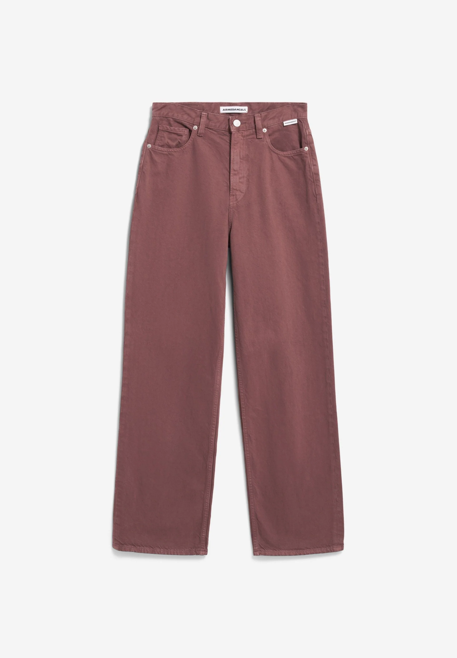 ENIJAA HIGH WAIST WIDE JEANS | dark berry - Image 7