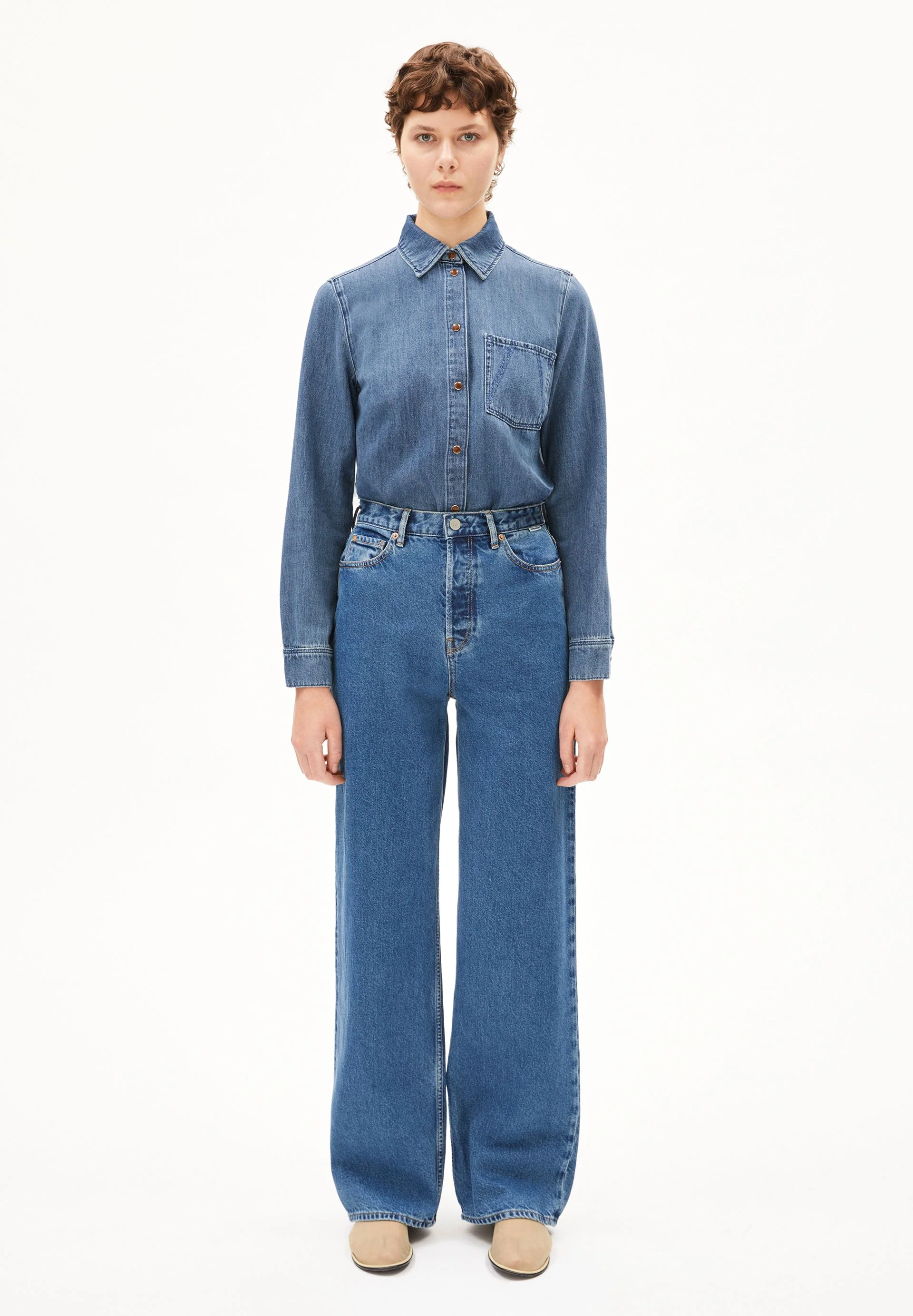 ENIJAA HIGH WAIST WIDE JEANS | daydream - Image 5
