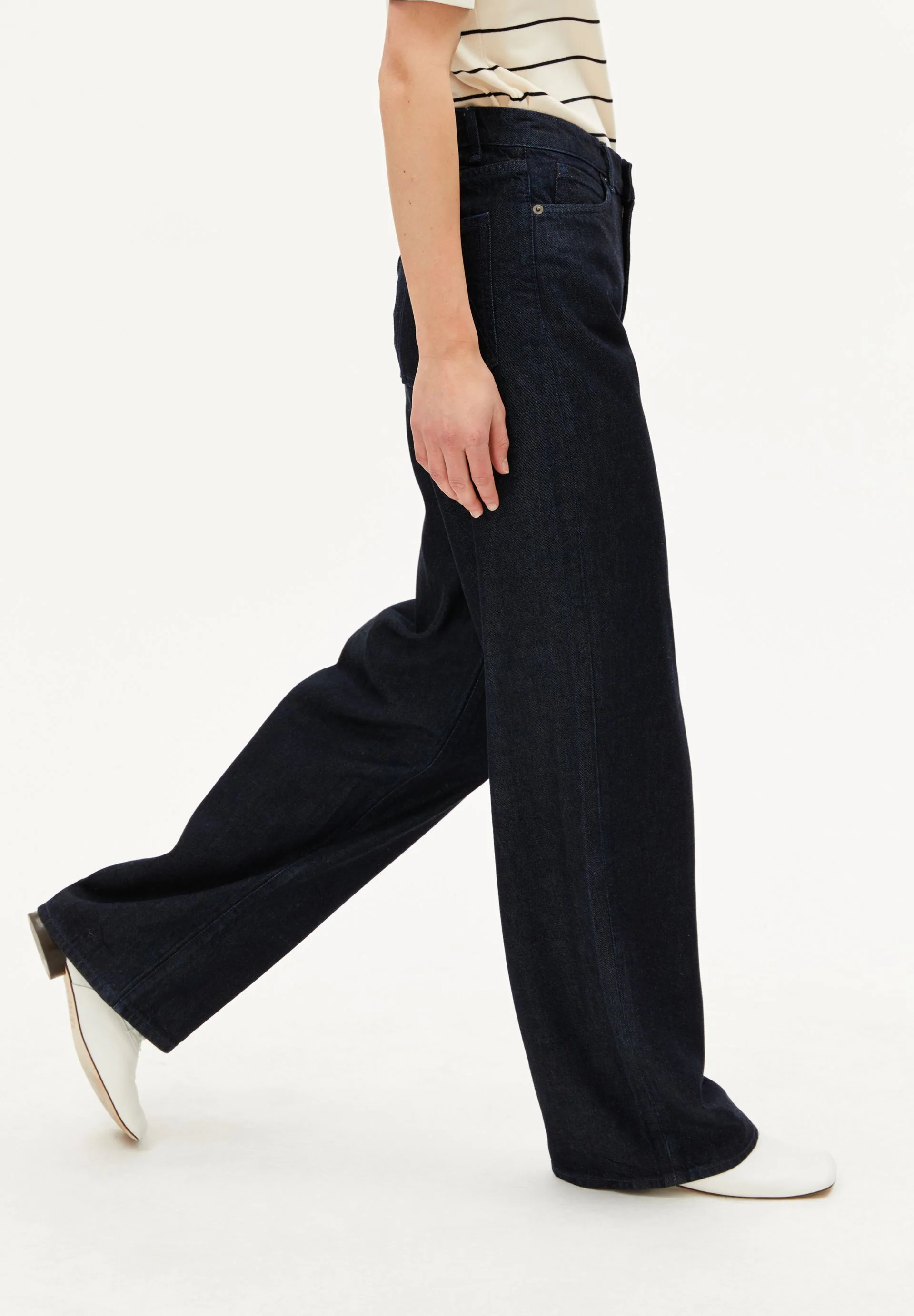 ENIJAA FLOW HIGH WAIST WIDE JEANS | rinse - Image 6
