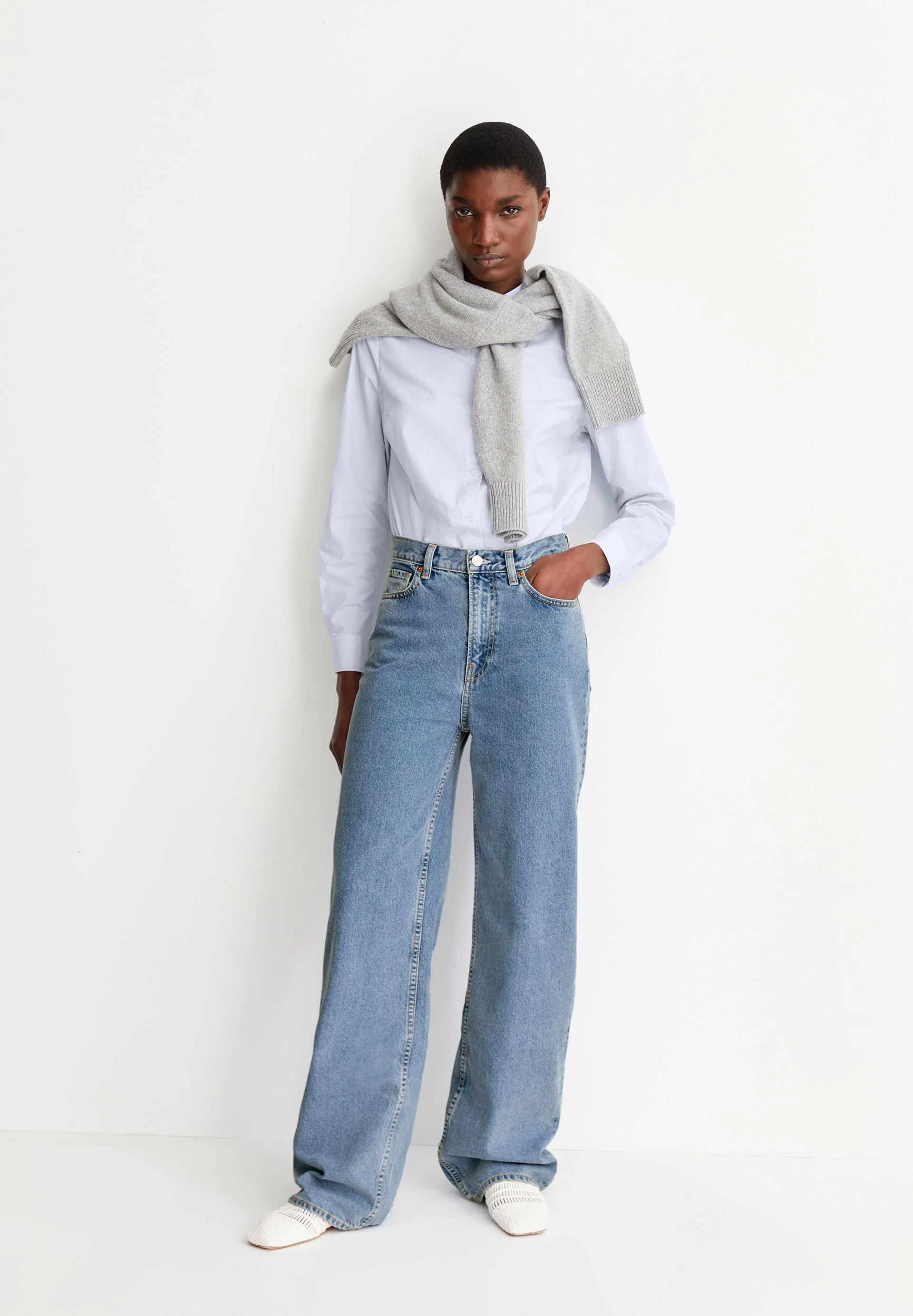 ENIJAA HIGH WAIST WIDE JEANS | horizon - Image 4