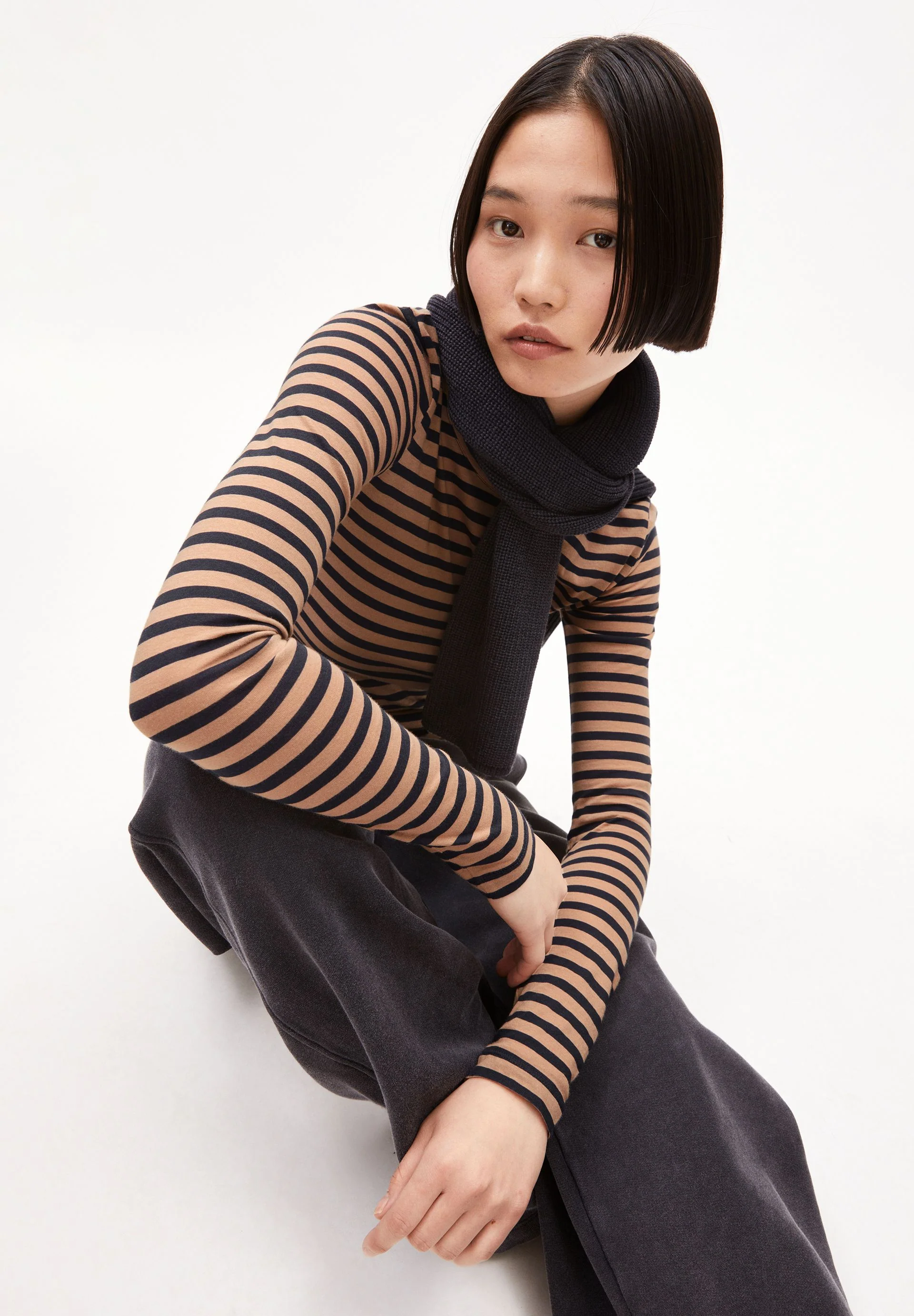 ENRICCAA STRIPES | cinnamon dust-night sky - Image 4