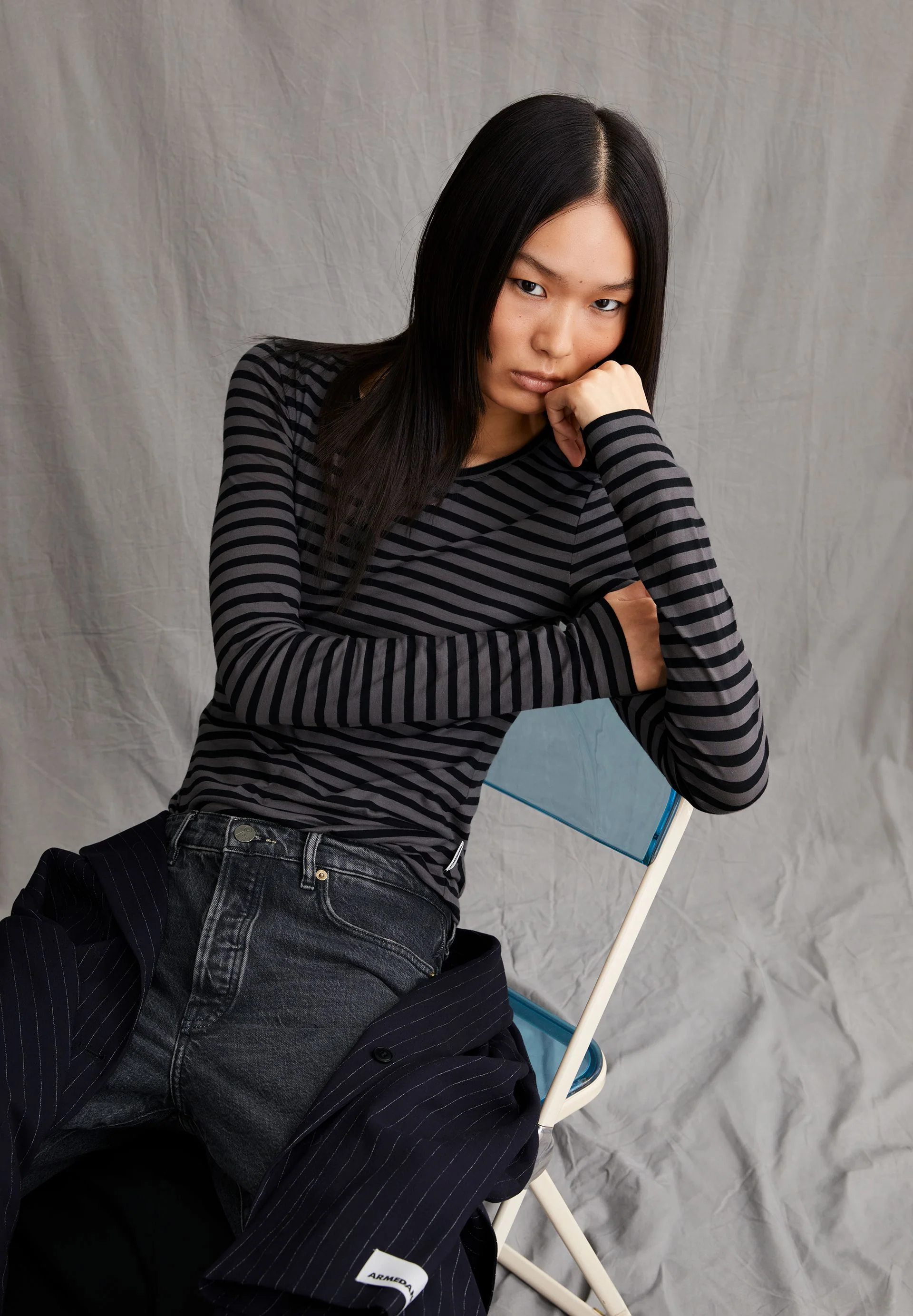 ENRICCAA STRIPES | iron cast-black - Image 4