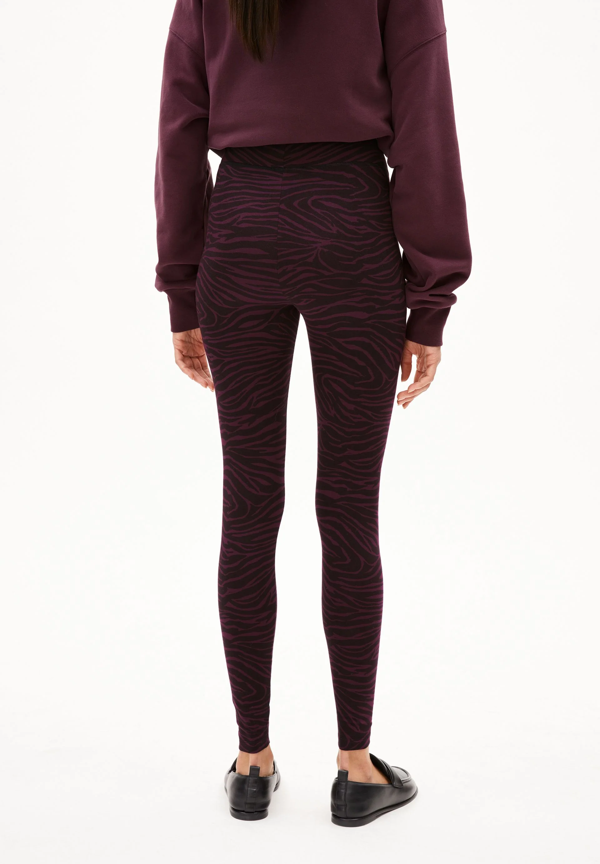 FARIBAA ZEBRARAA LEGGINGS | dark cranberry - Image 2